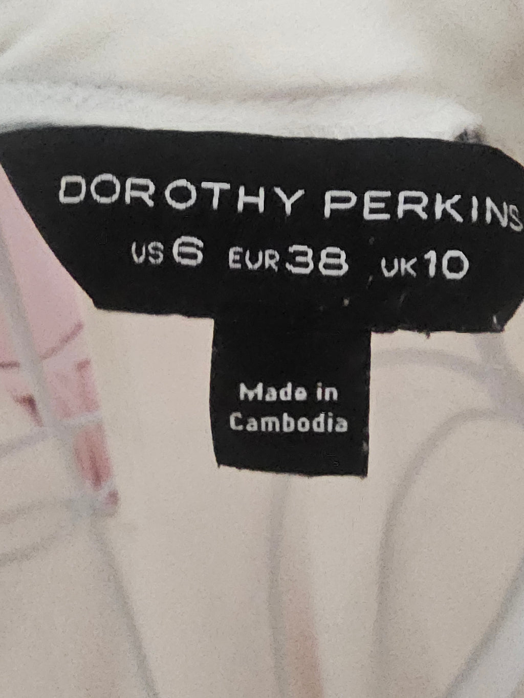 Ladies Dorothy Perkins White Tie Bow Neck Design
