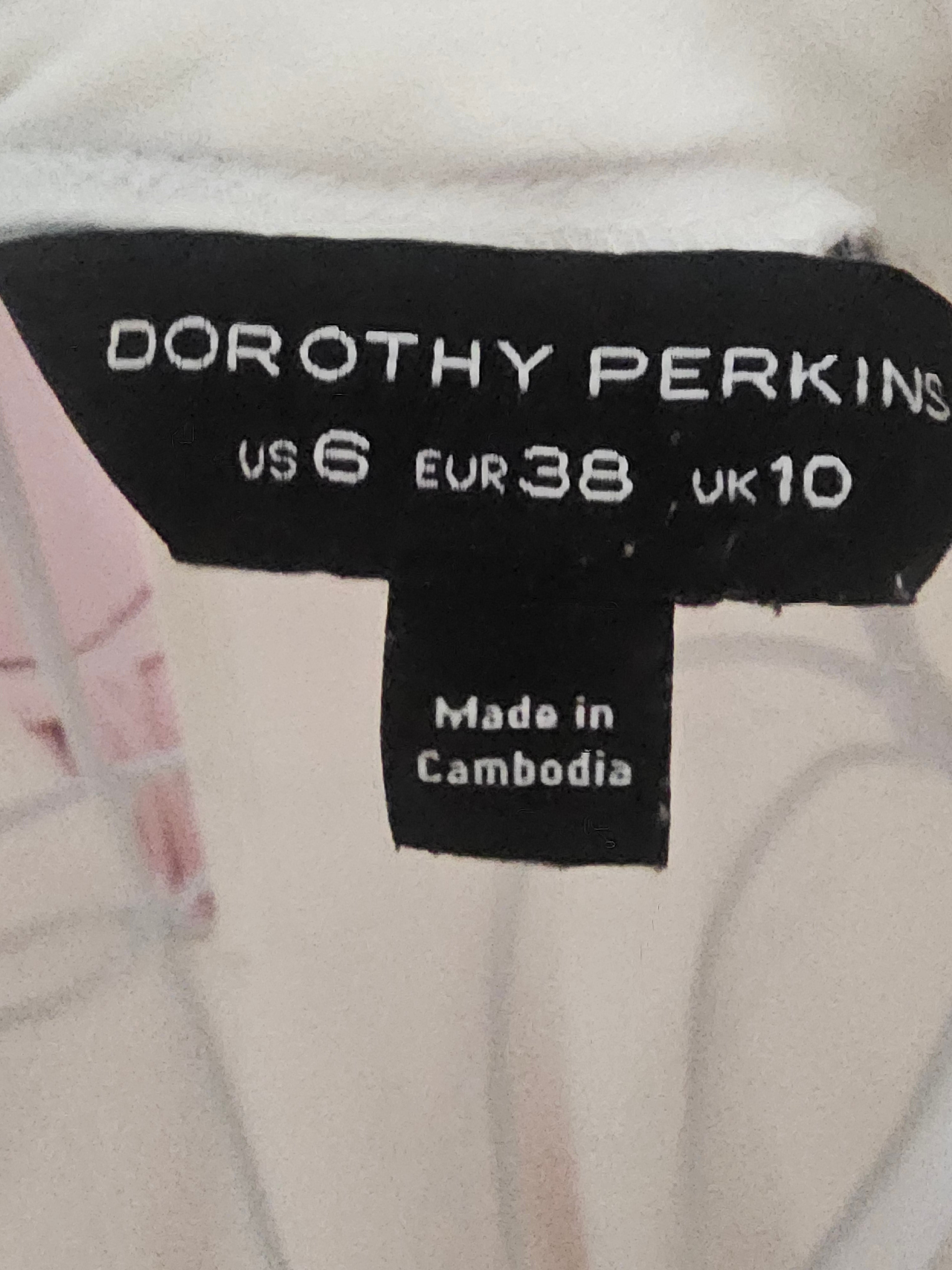Ladies Dorothy Perkins White Tie Bow Neck Design