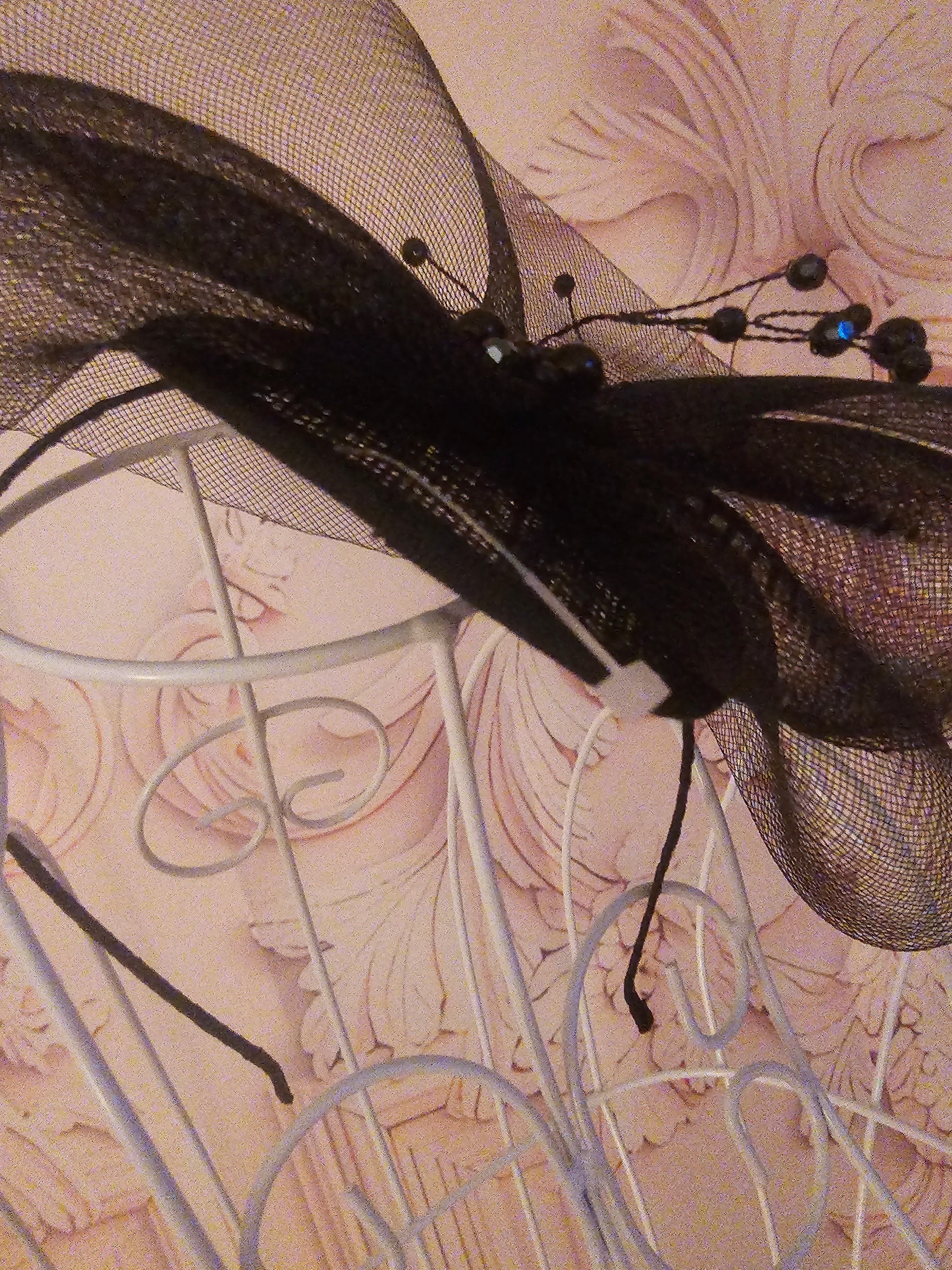 Ladies black classy fascinator