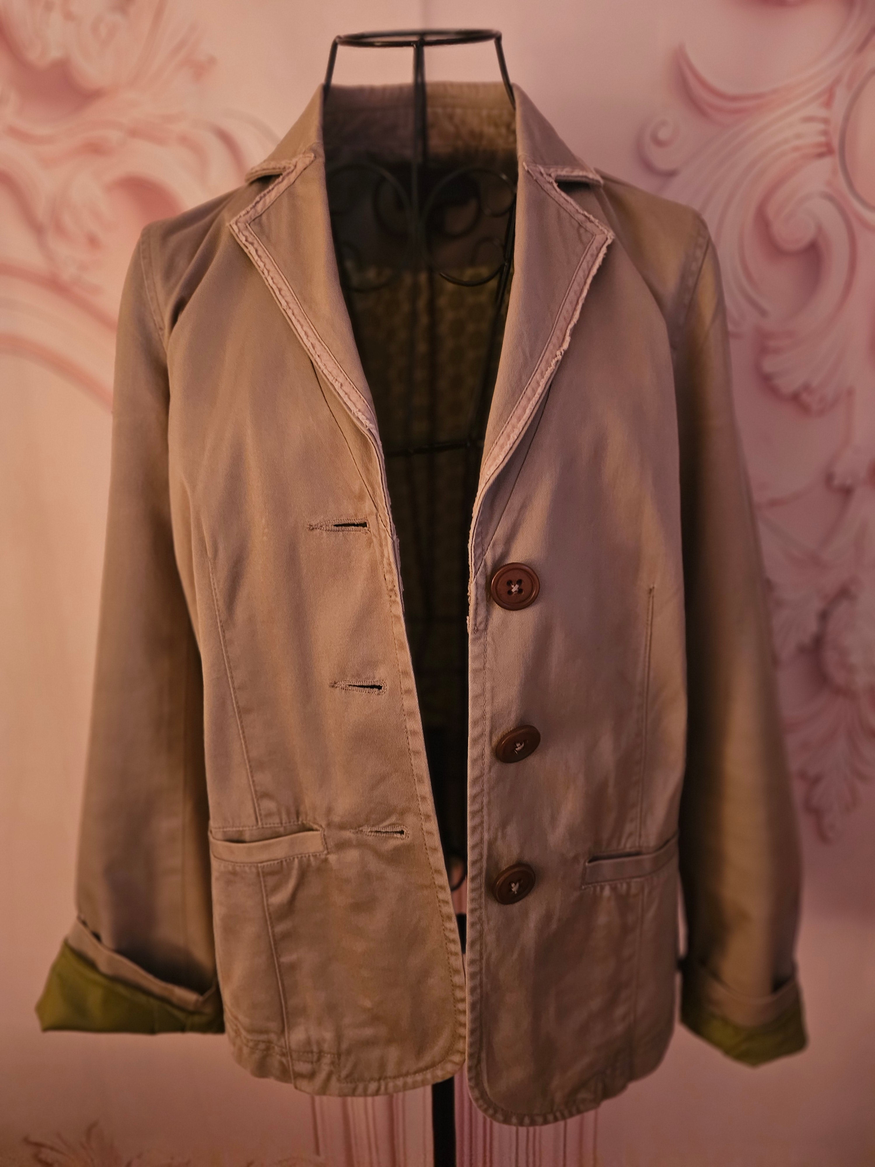 Ladies beige Boden Linen Styled Blazer with silk lining