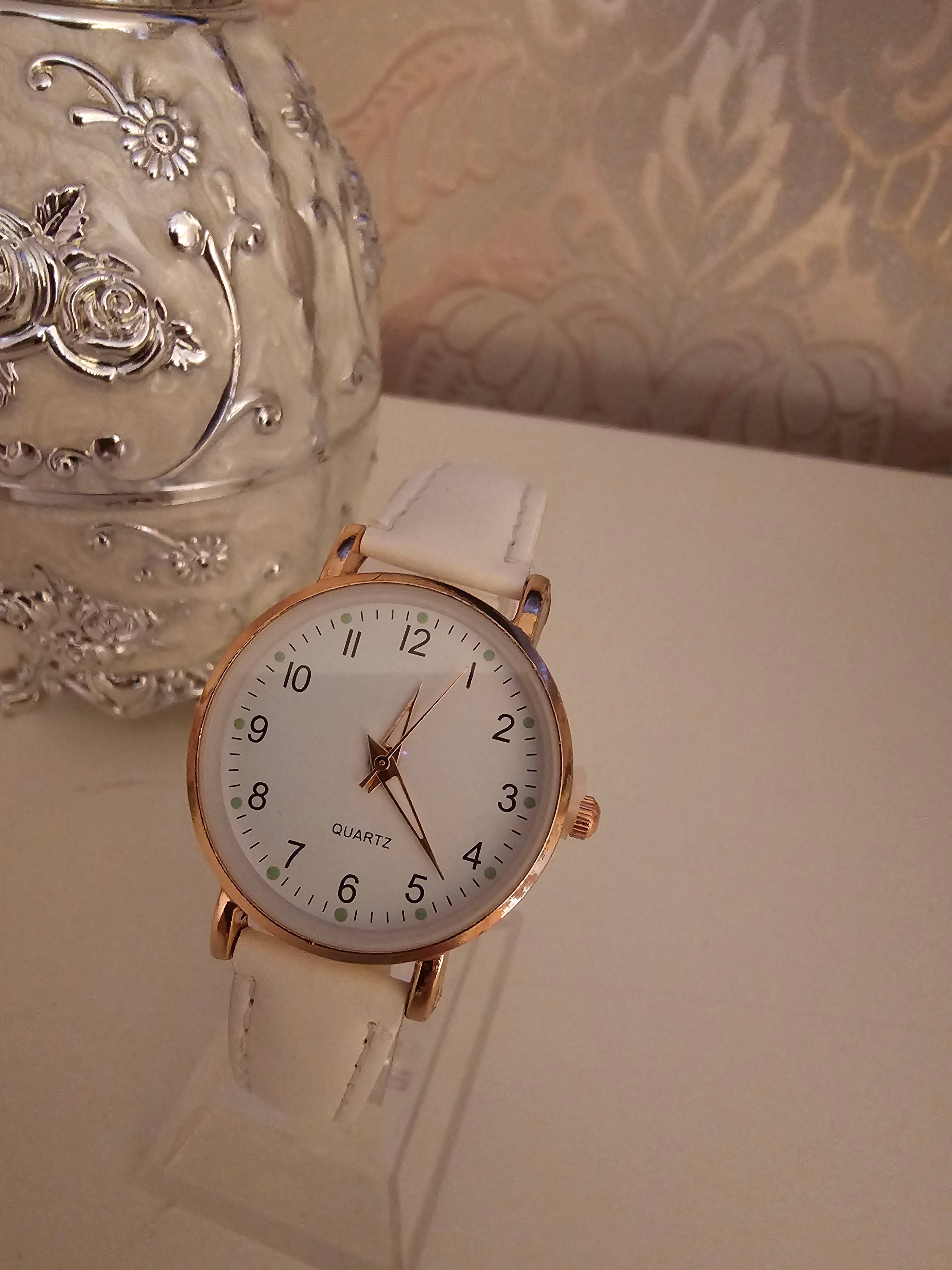 Ladies White & Pink Large Face Watches x2