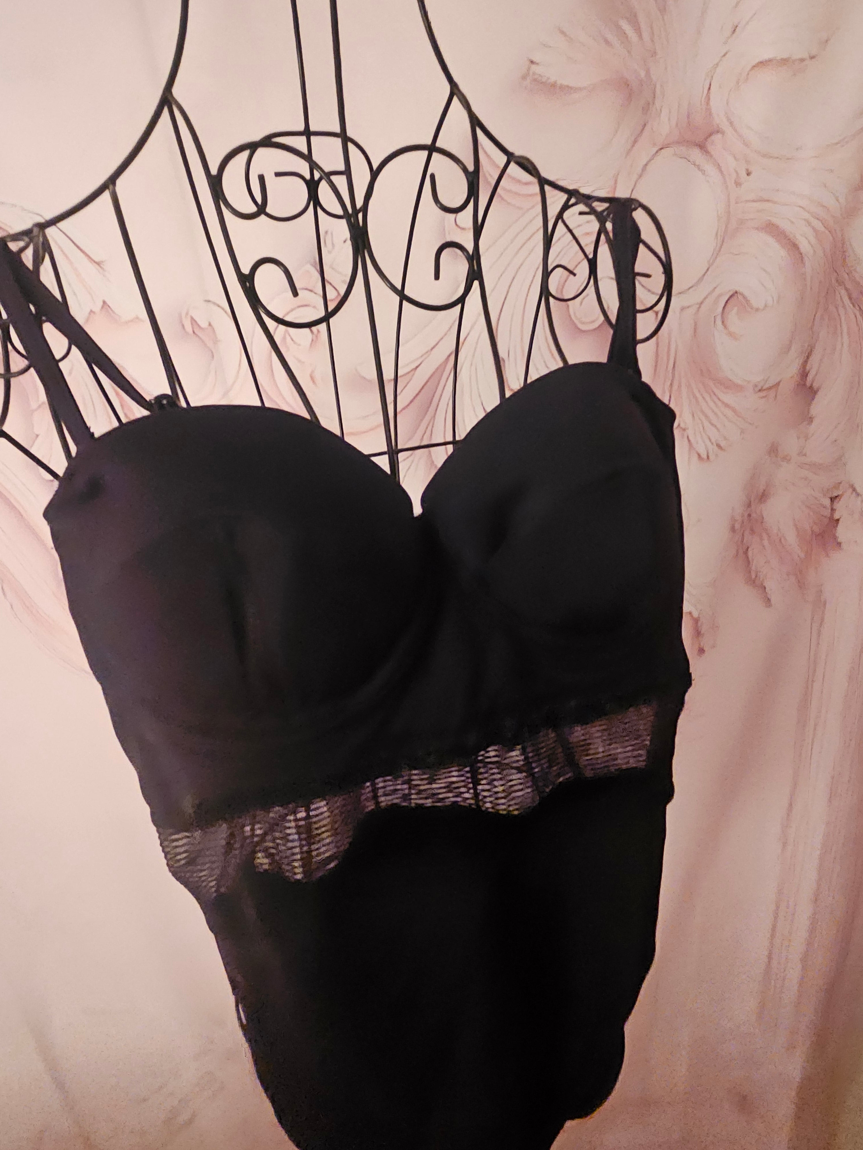 Ladies black Asos satin all in one