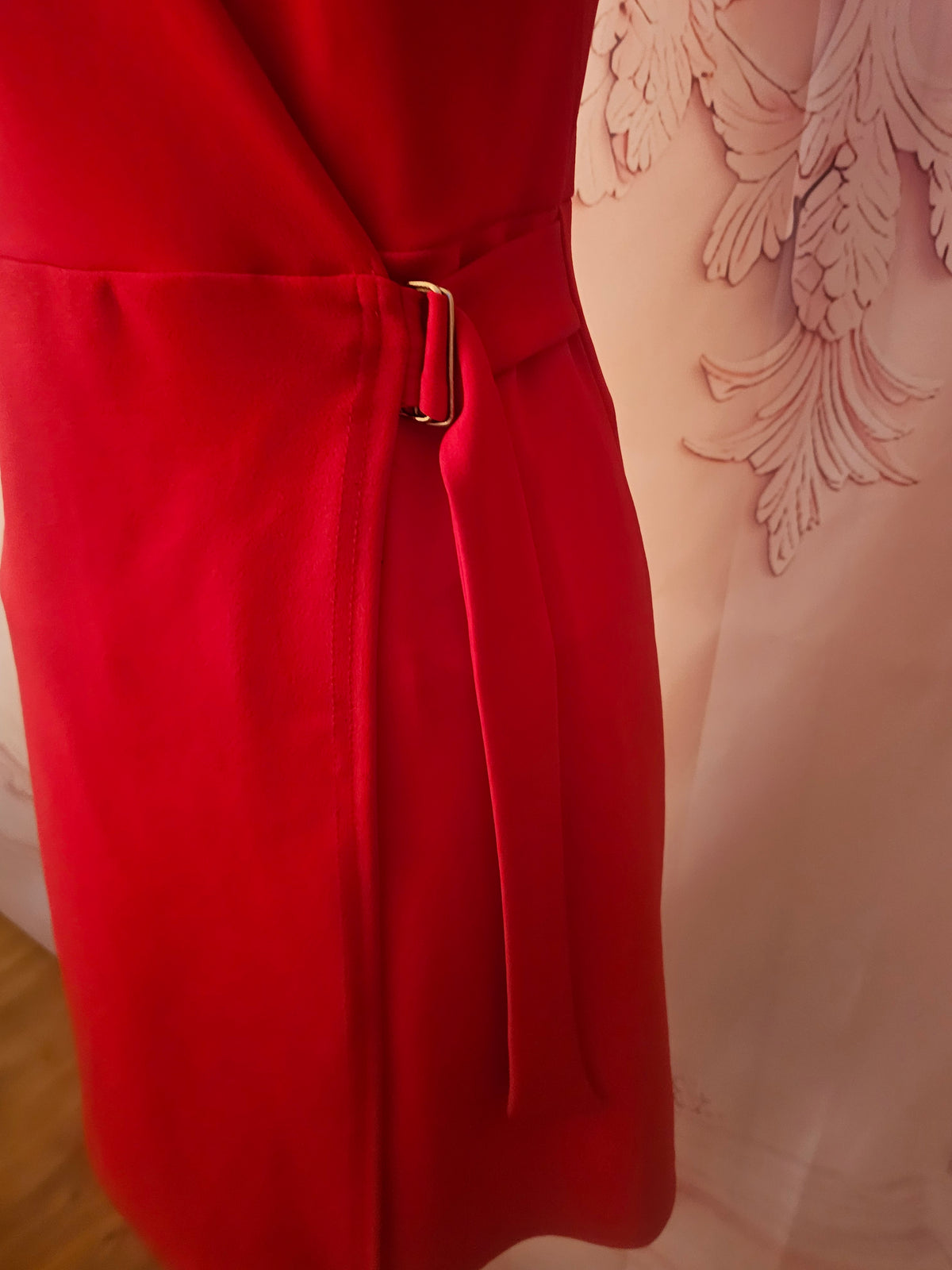 Ladies Red Wrap over Dress
