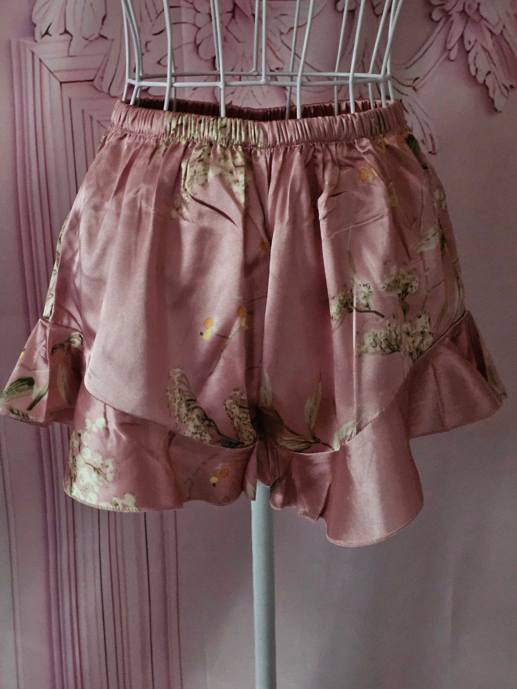 Ladies Satin Cami Sets 1 x Teal 1 x Pink