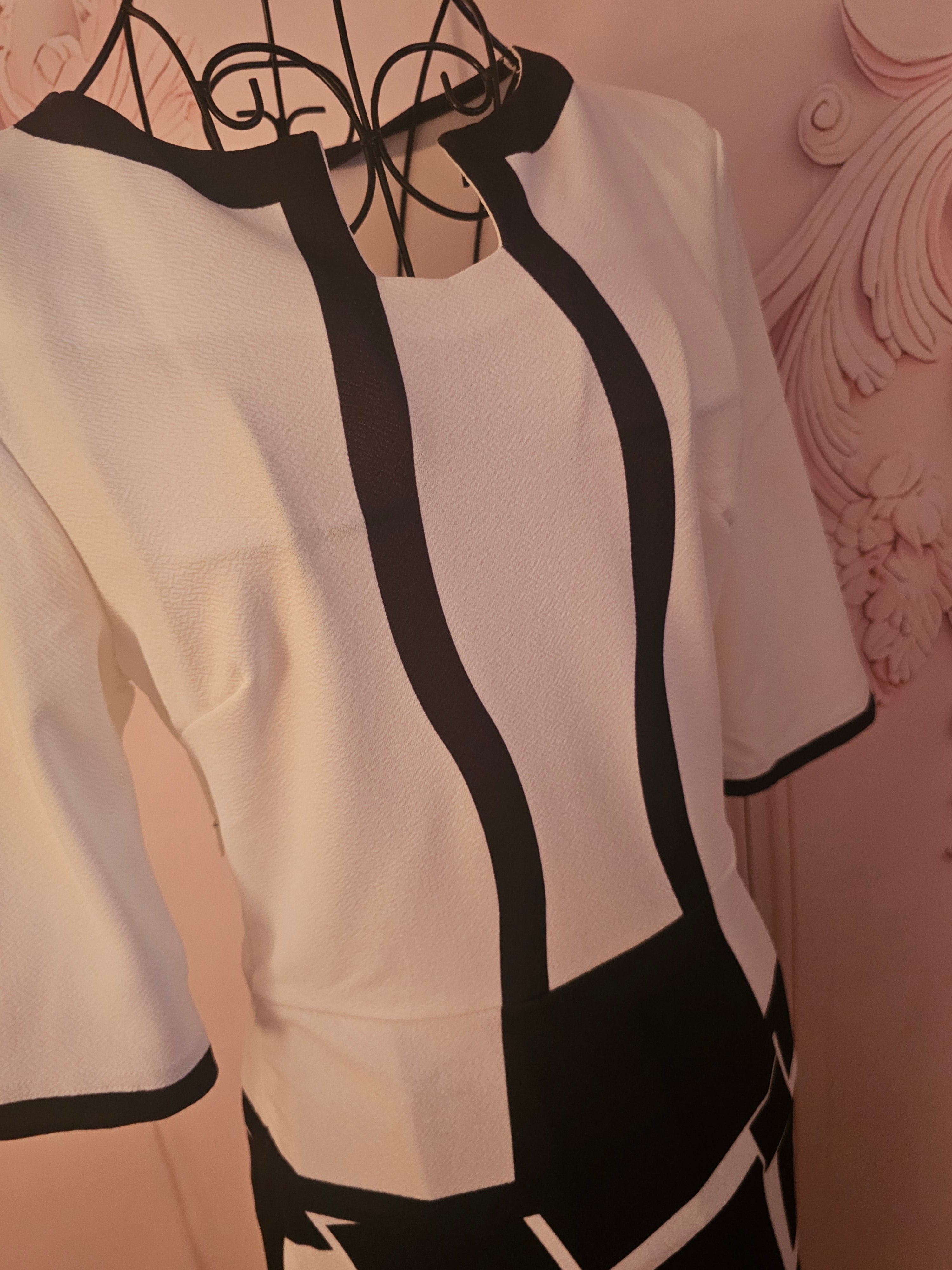 Ladies Black & White Dress