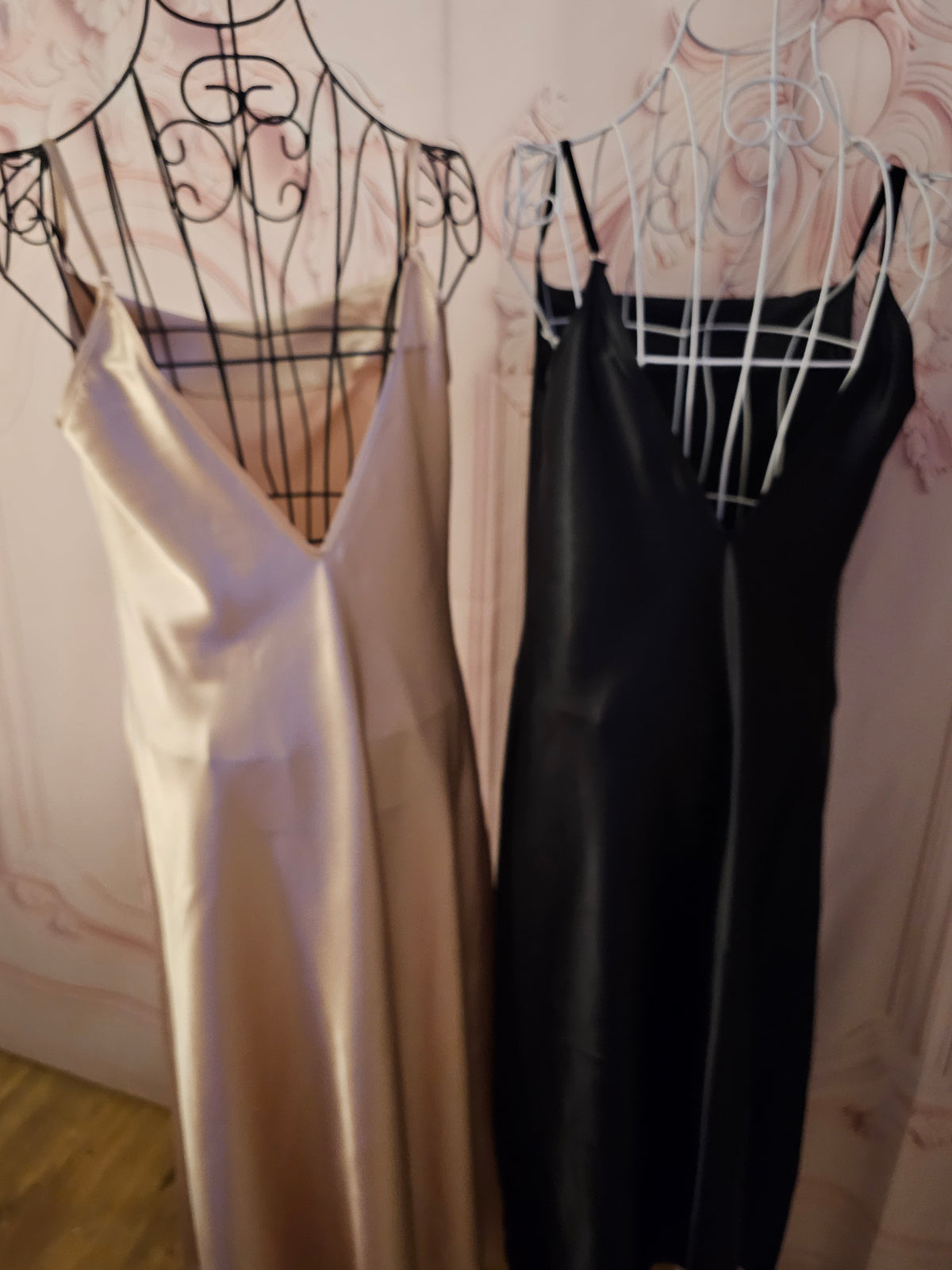 2 x long satin nightdresses
