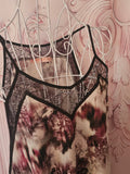 Ladies Floral Oh My Love Satin Chemise Slip