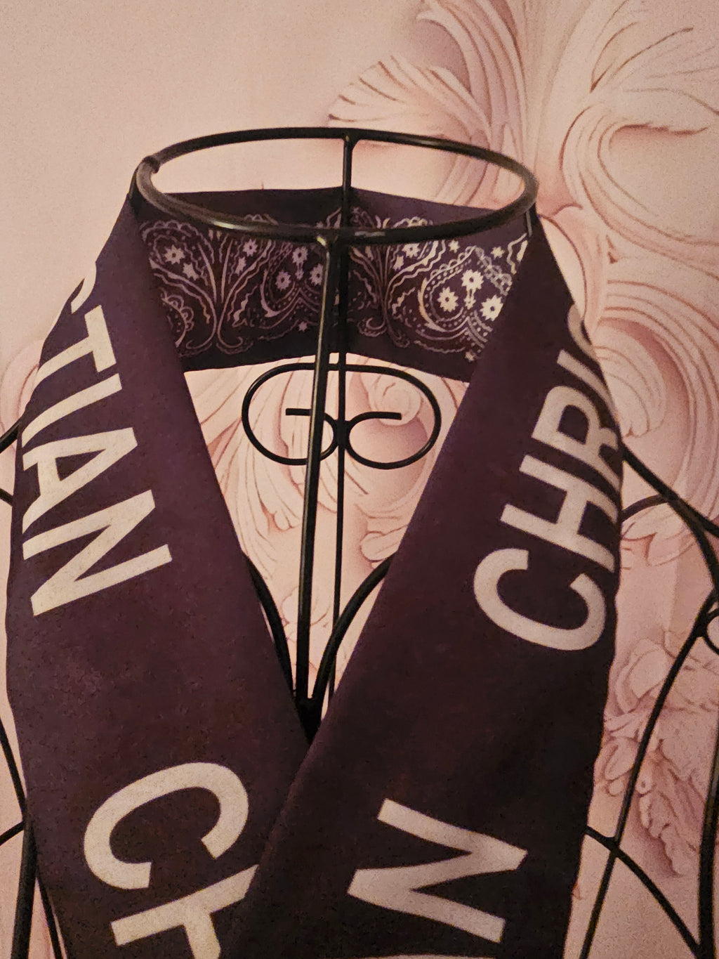 Ladies Christian Dior Design Neck Tie Scarfs 1 x Black 1 x White