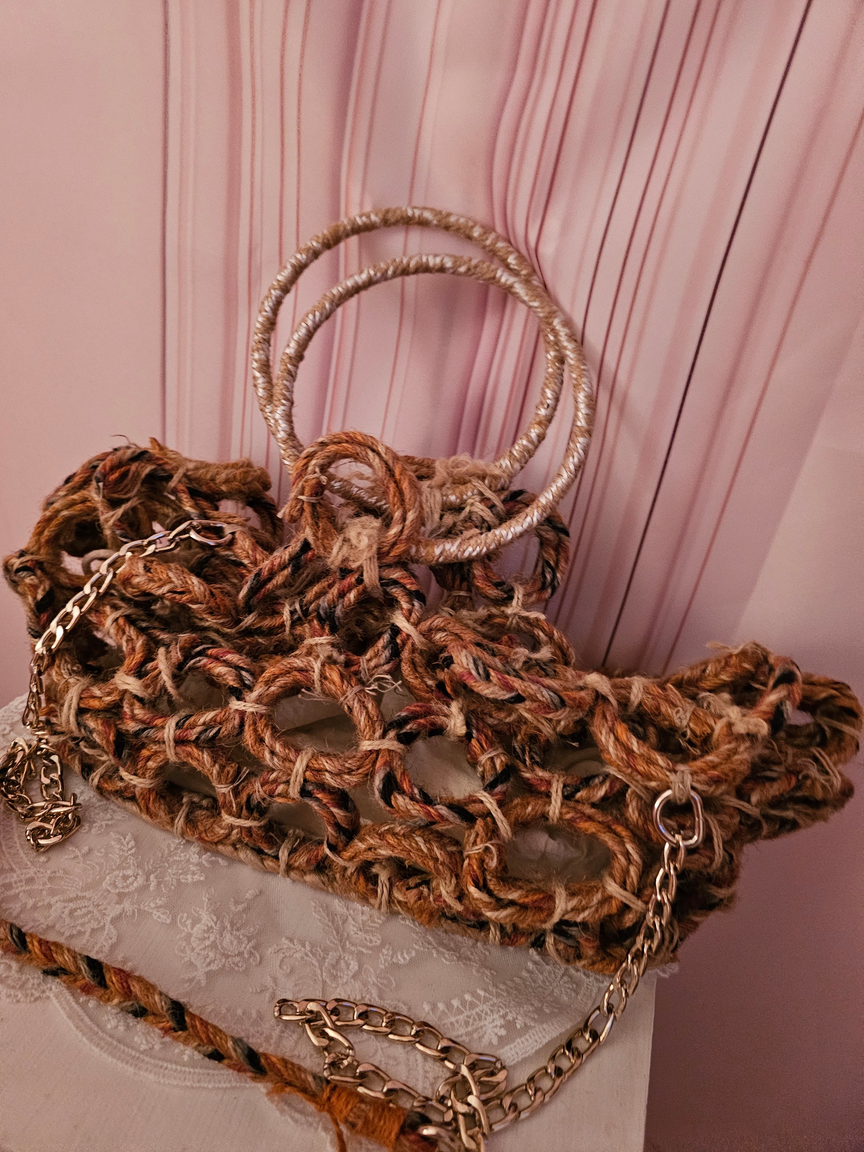 Ladies Zara Women Knitted Handbag