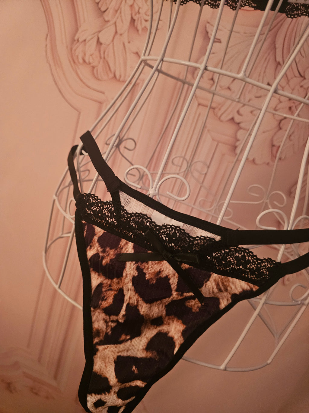 Ladies Leopard Print Underwear Set