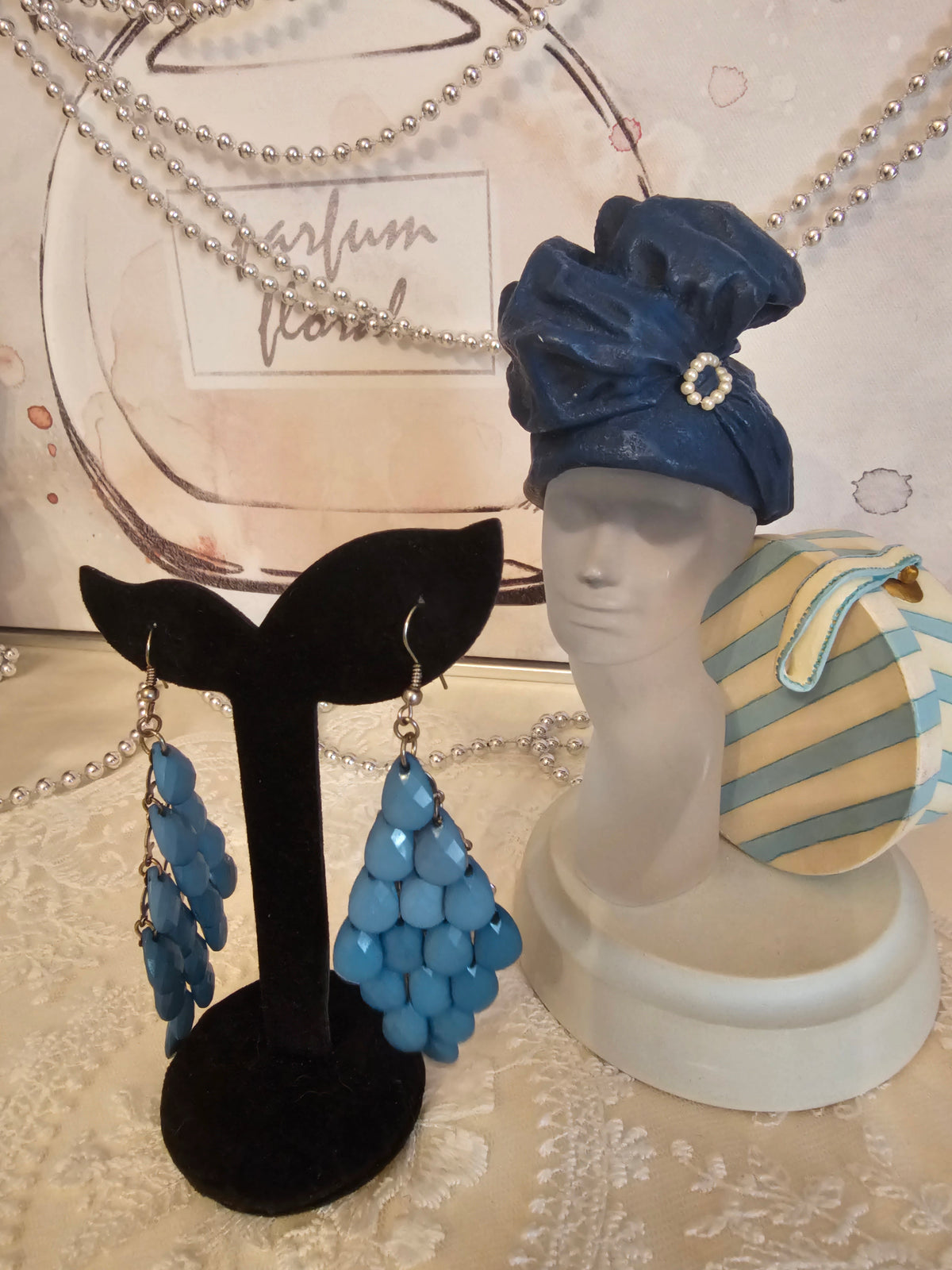 Ladies Turquoise Diamond Design Earrings
