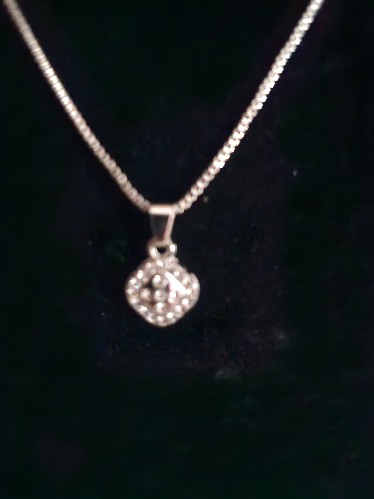 Ladies Silver Jewellery Set with Necklace and Matching Earrings