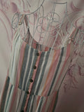 Ladies Pink & White Stripped Summer Dress