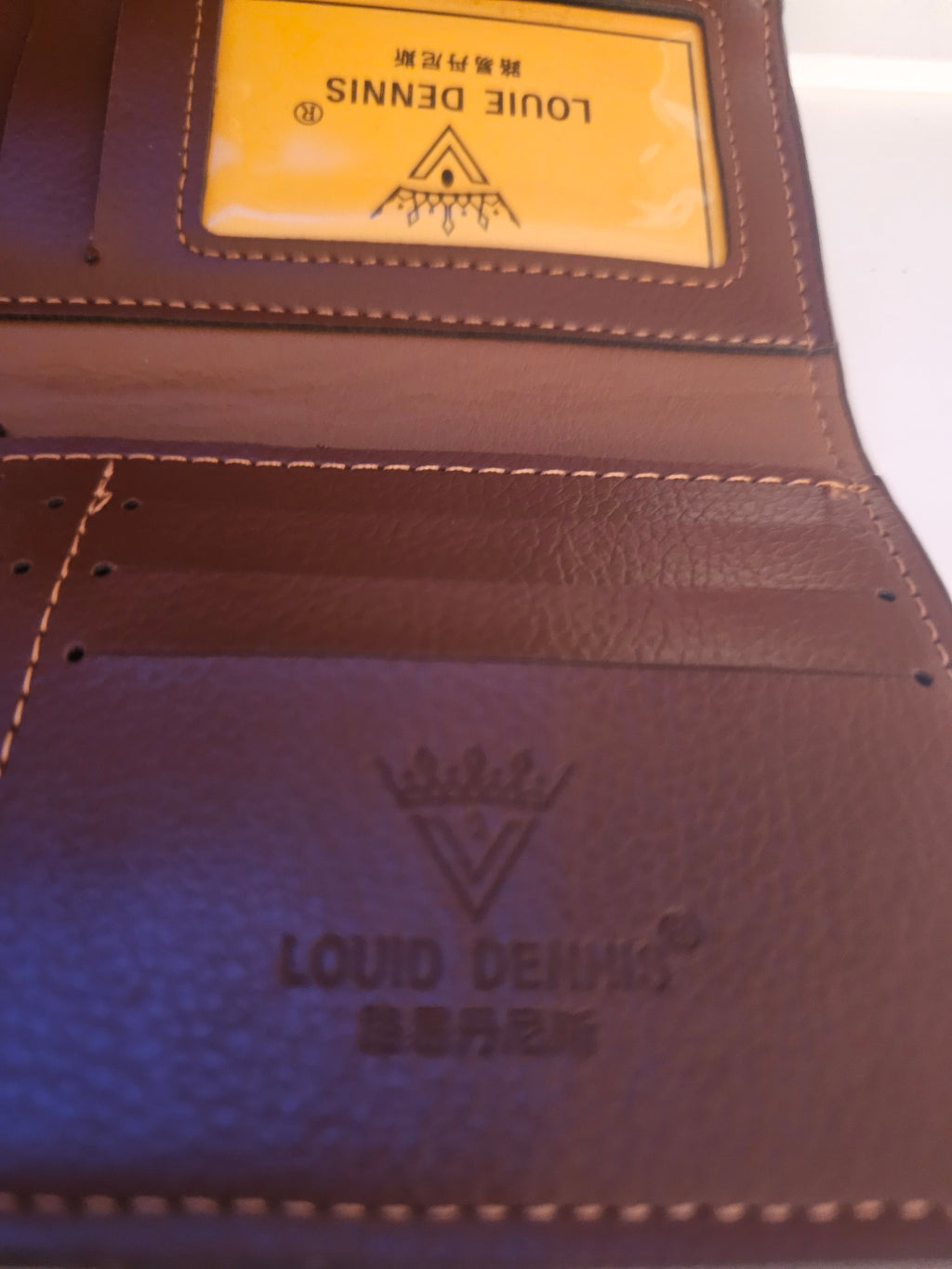 Ladies Louid Dennis Brown Purse with Buckle Fastening