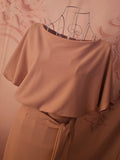 Ladies Beige Missfiga Evening Dress