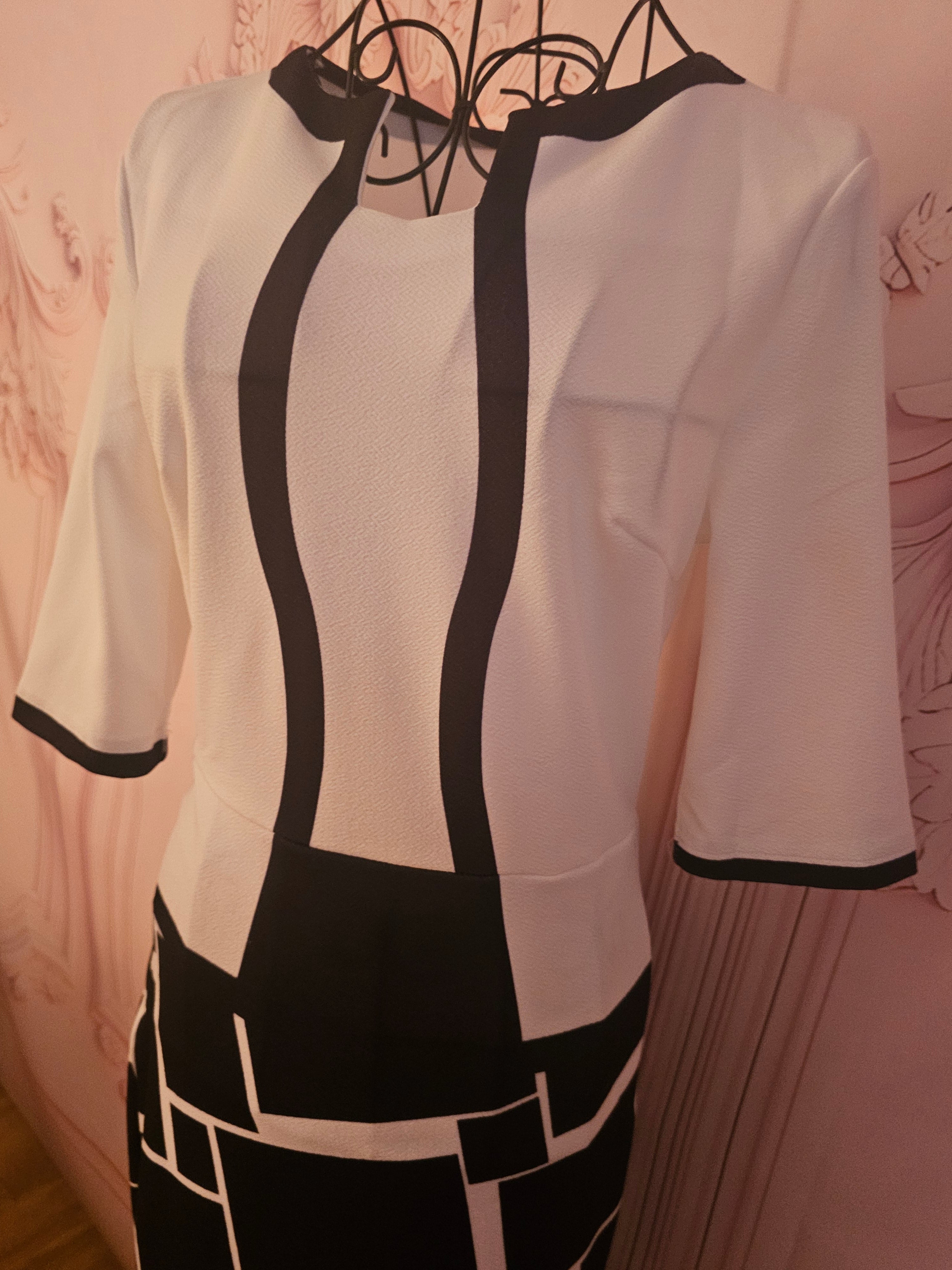 Ladies Black & White Dress