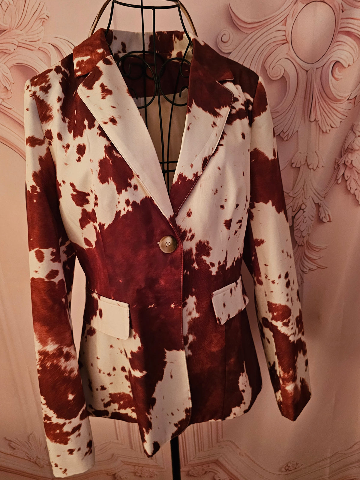 Ladies cow hide jacket and matching belt