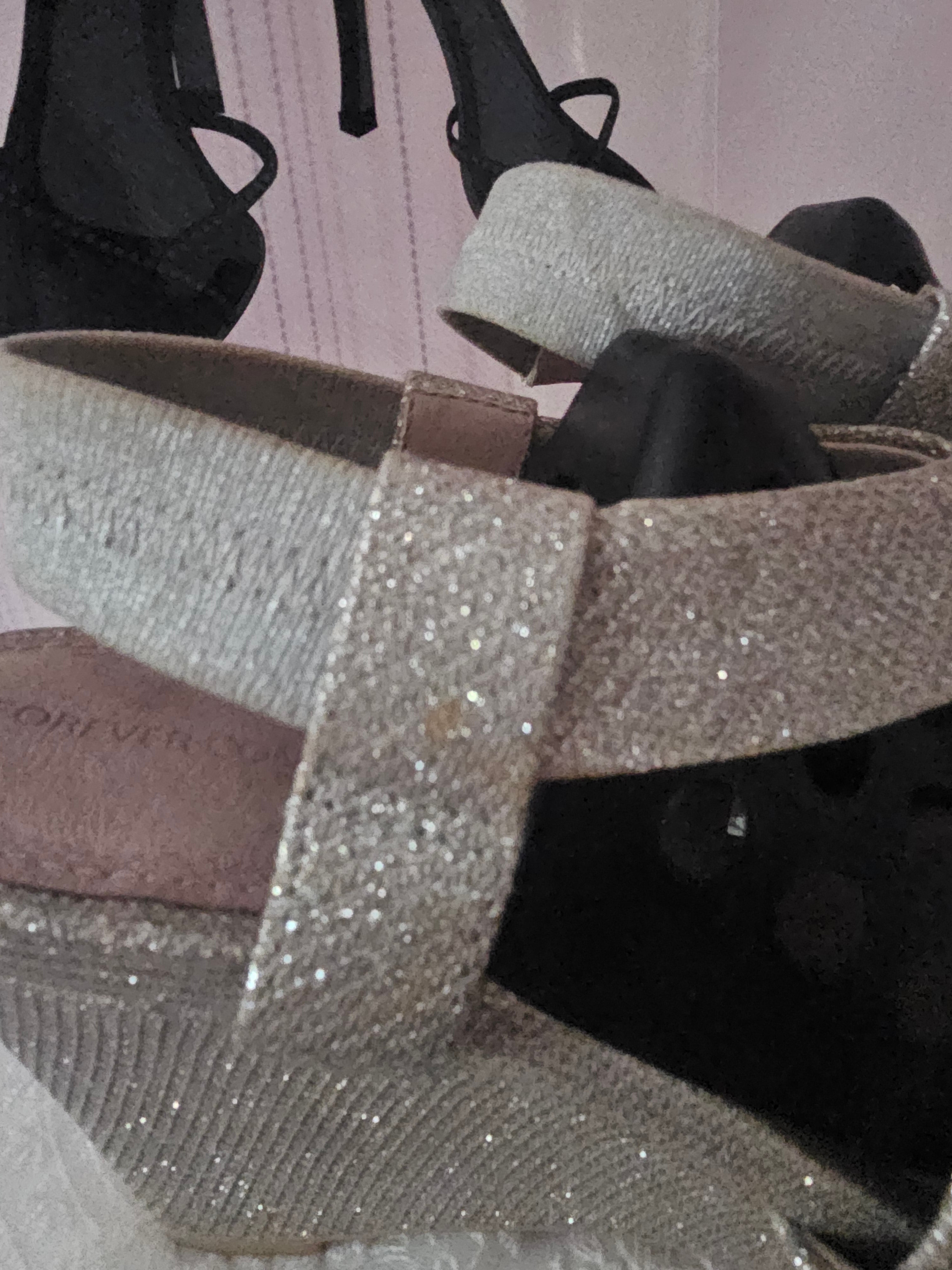 Ladies Forever Comfort by Next Gold Sparkly Wedges