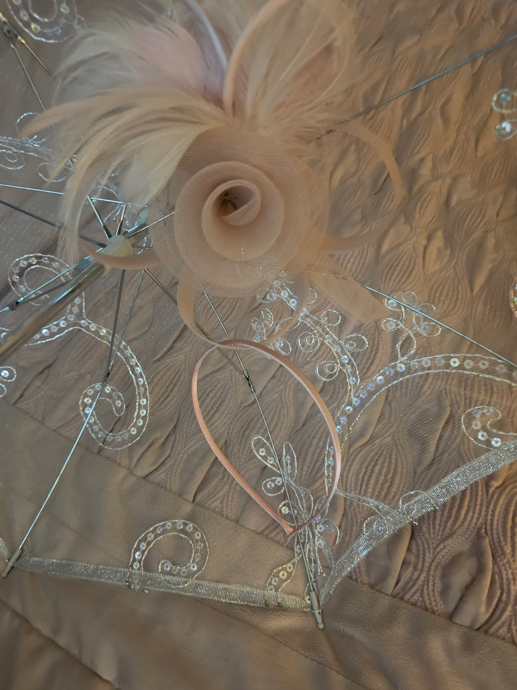 Ladies Pale Pink Classy Fascinator