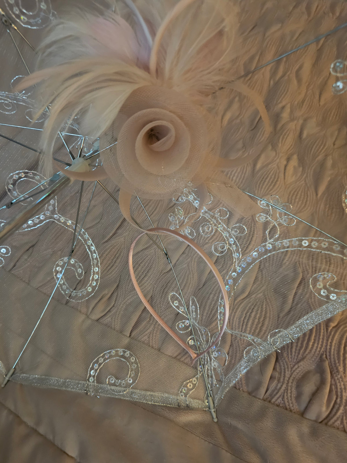 Ladies Pale Pink Classy Fascinator