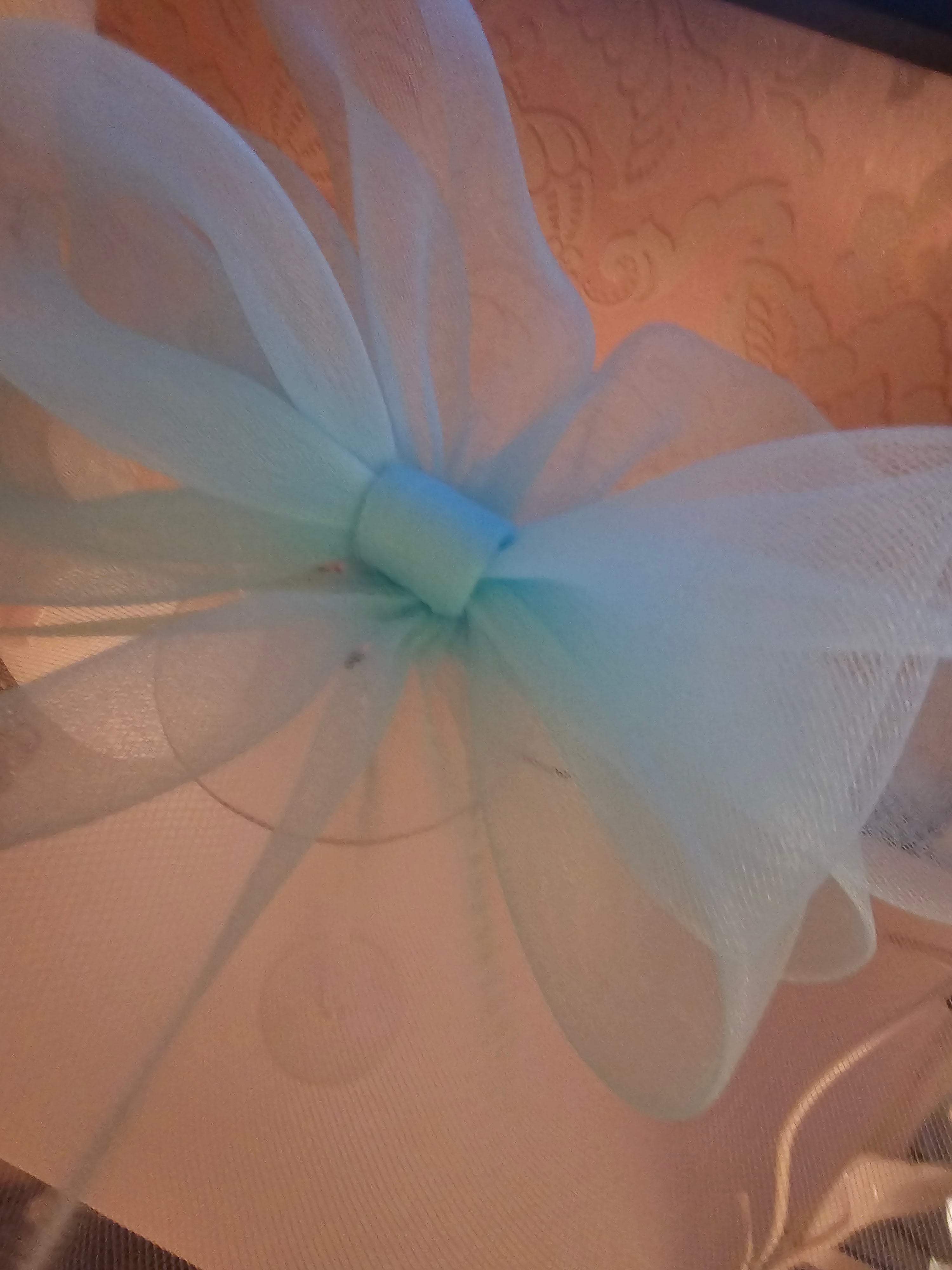 Stunning Aqua Blue Giant Bow Fascinator — Wedding & Races