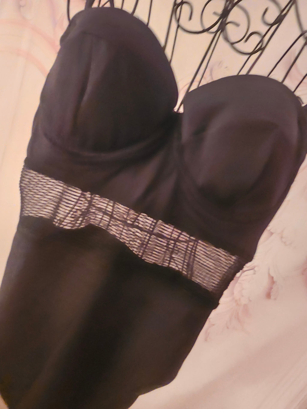 Ladies black Asos satin all in one
