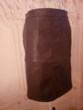 Ladies Viva Leather Look Mauve Skirt