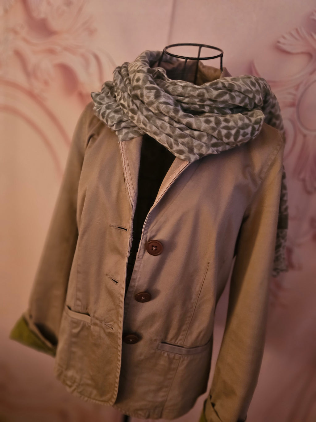 Ladies beige Boden Linen Styled Blazer with silk lining