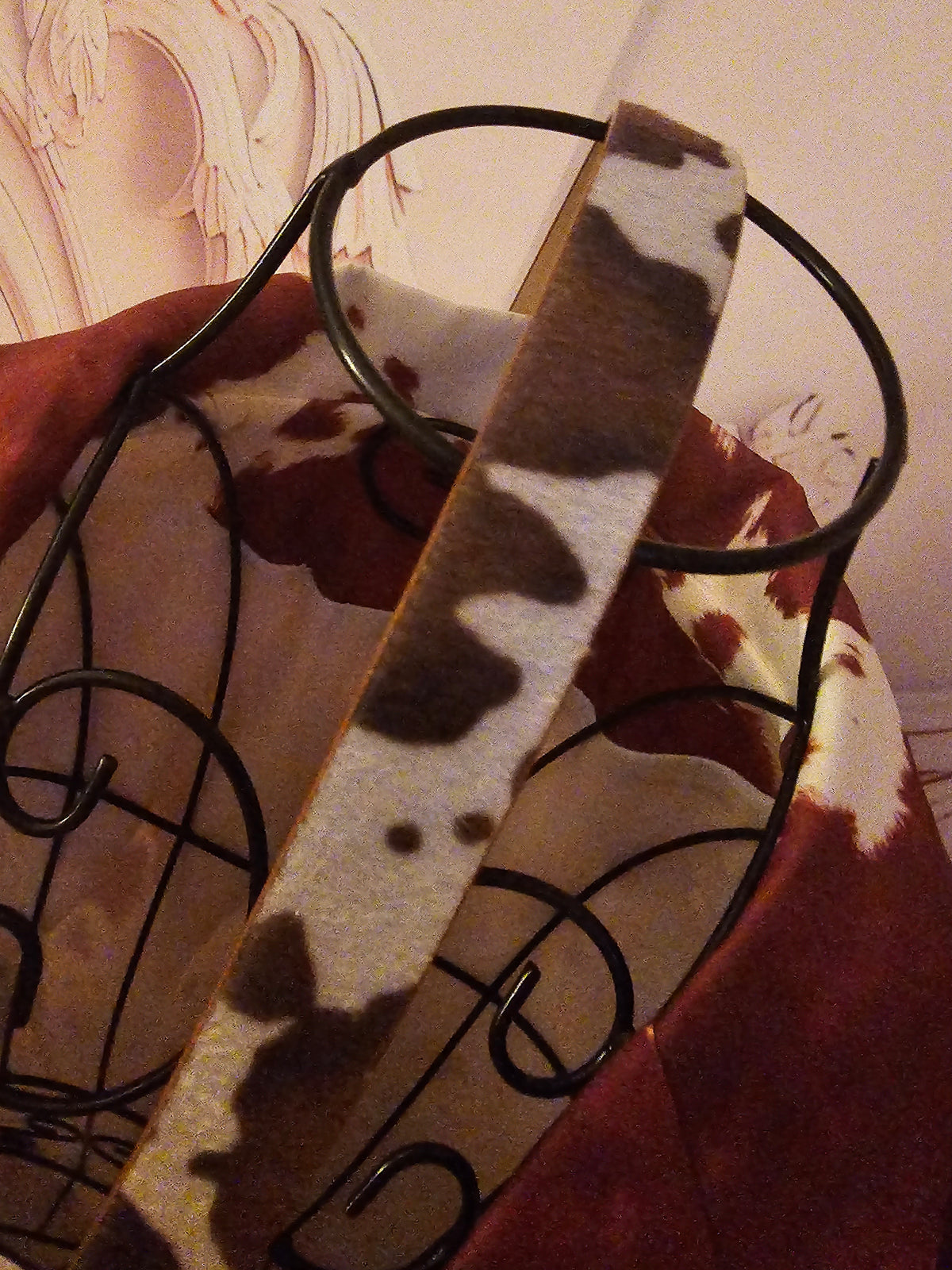 Ladies cow hide jacket and matching belt