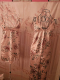 Ladies Pink Floral Satin 4 piece Lingerie Nightwear