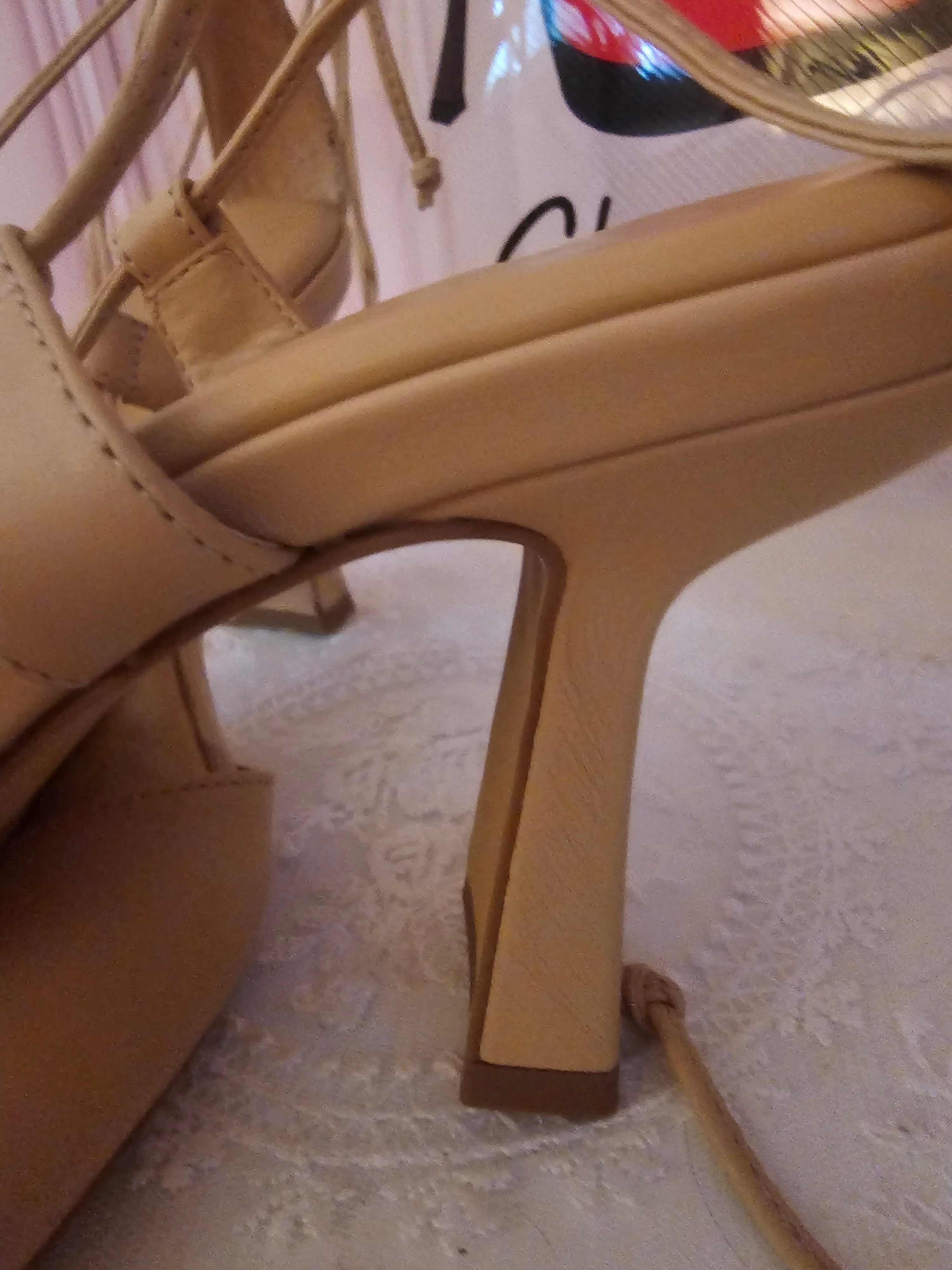 Ladies Tan Carrano Strappy Unusal High Heels