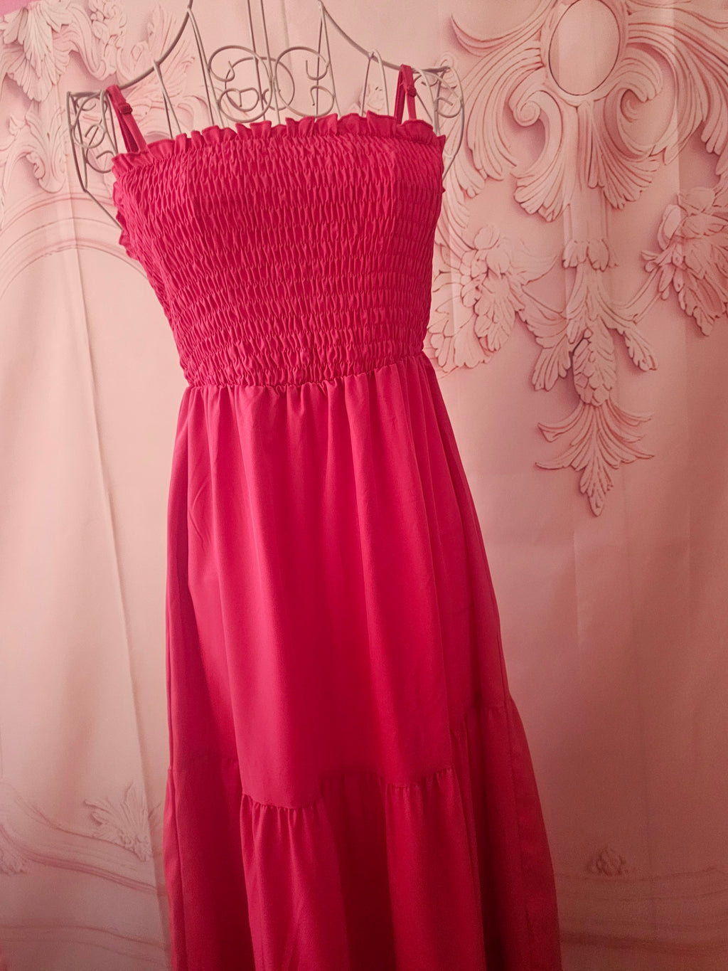 Ladies Pink Maxi Dress
