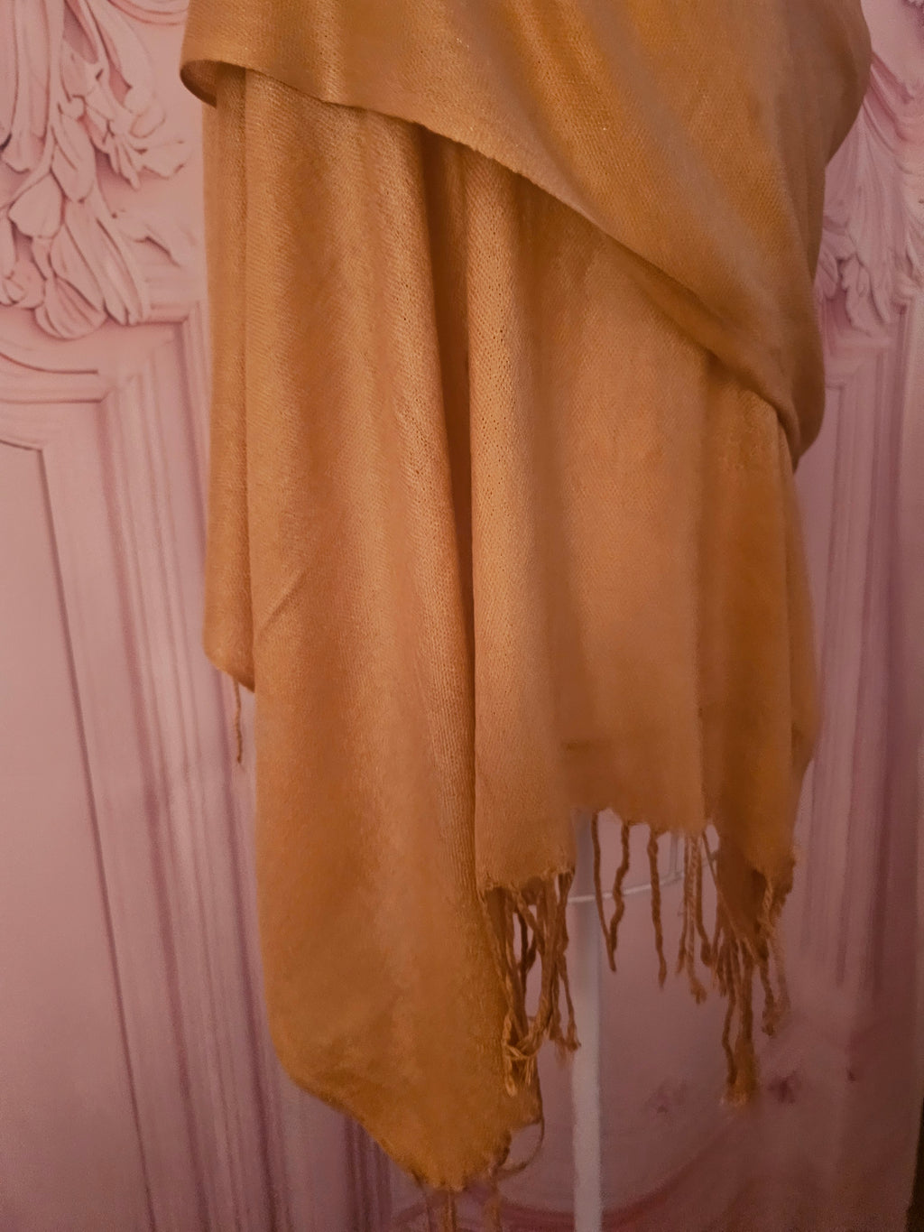 Ladies Camel Pashmina Wrap Scarf