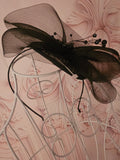 Ladies black classy fascinator