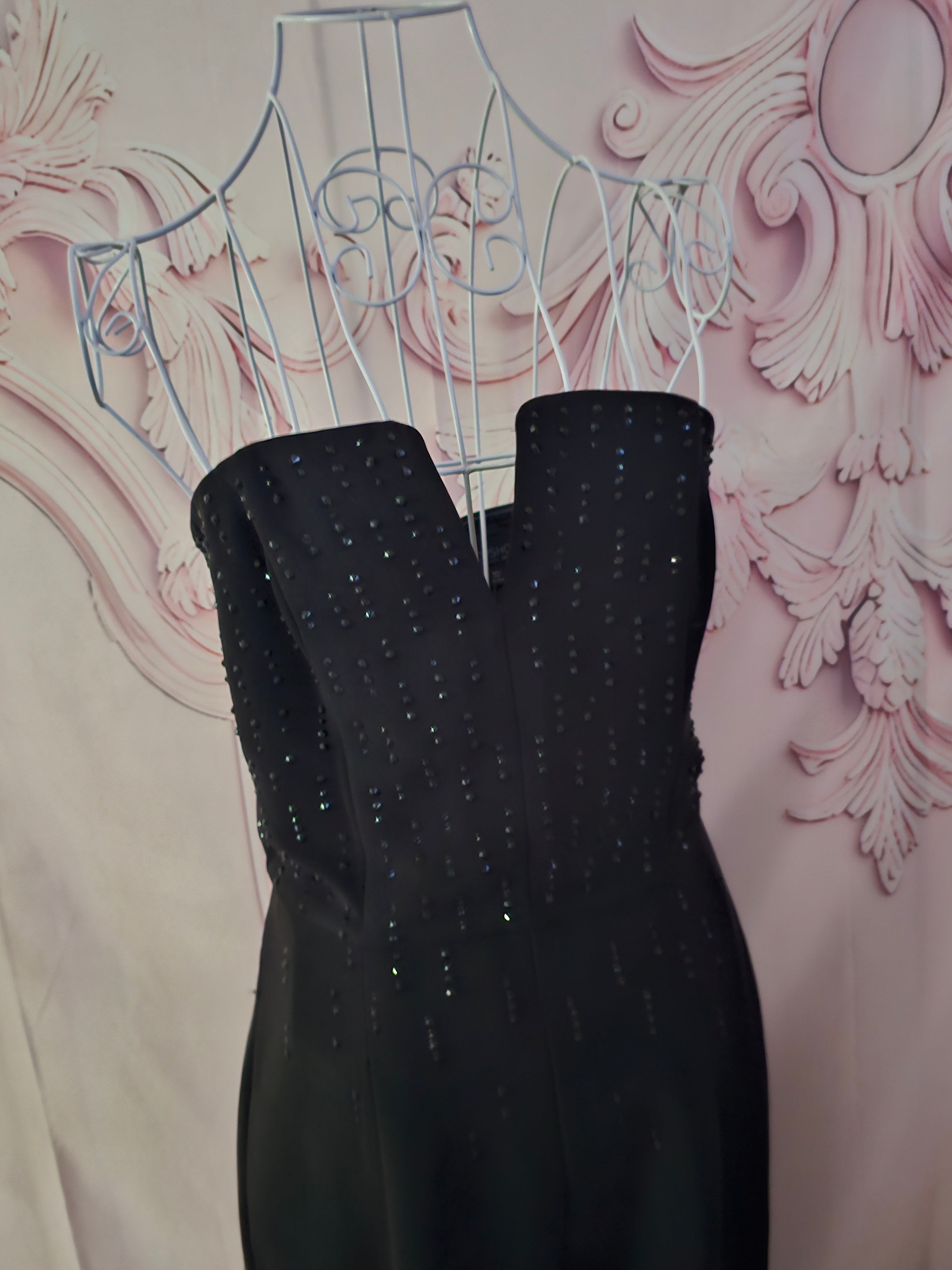 Ladies Black Sequenced Top Shop Fully lined Jumpsuit