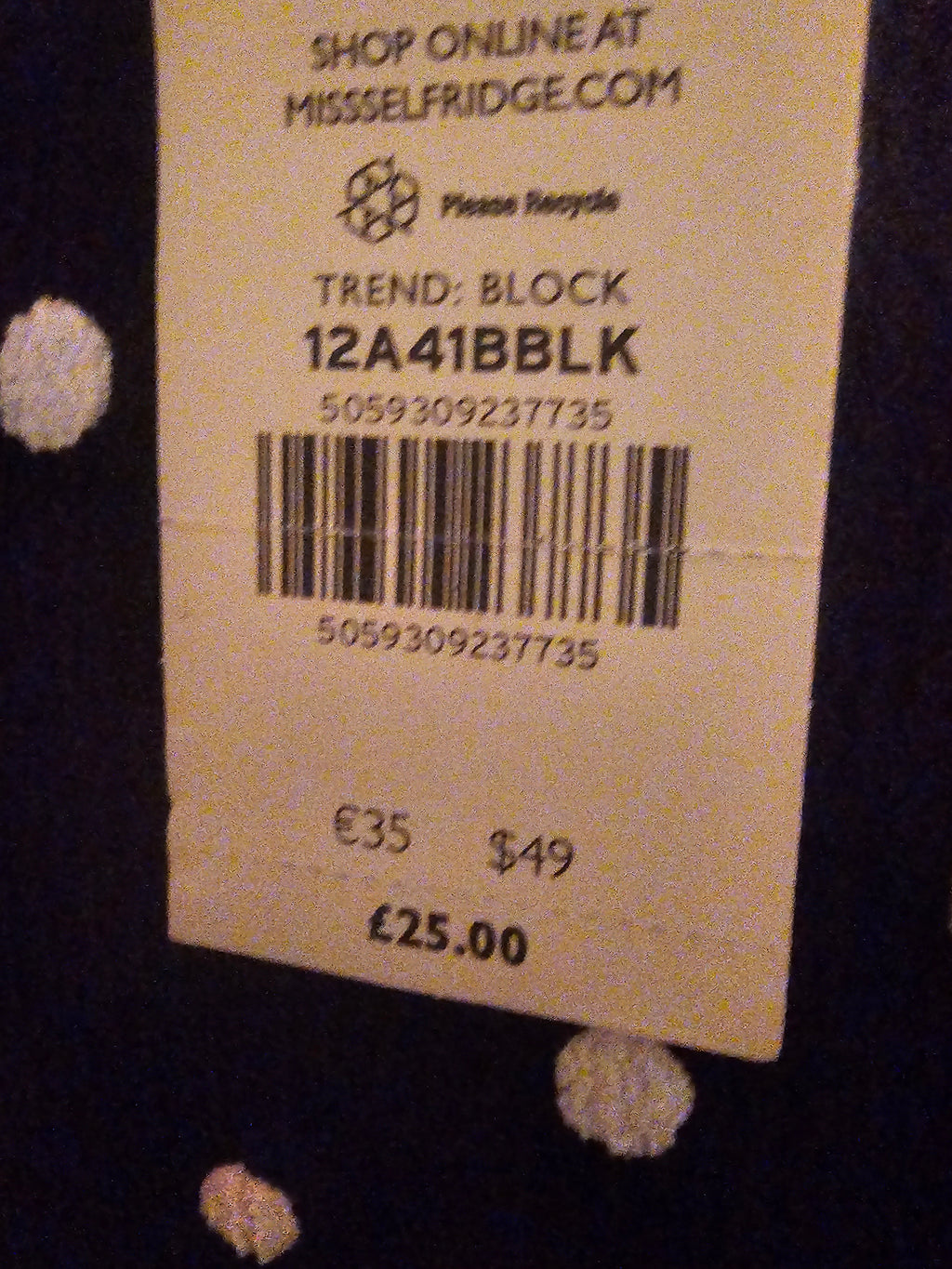 Ladies Miss Selfridge Classy Polka Dot Top