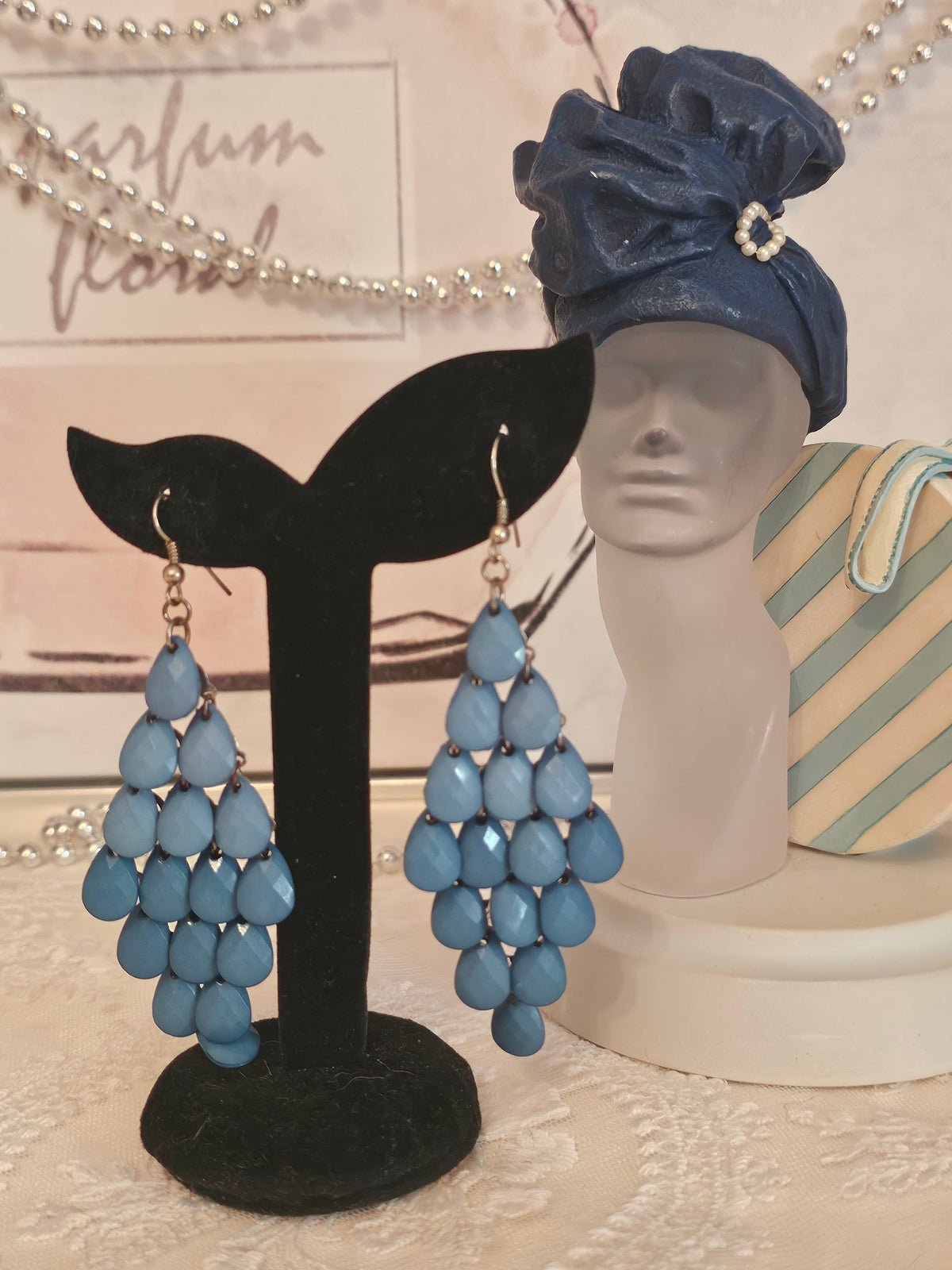Ladies Turquoise Diamond Design Earrings