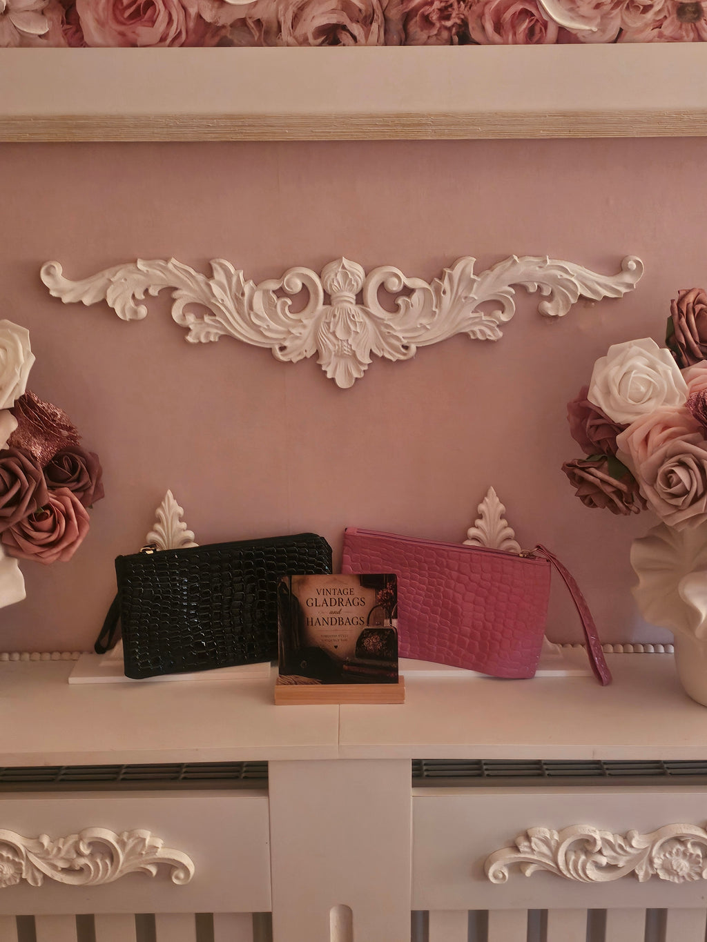 Ladies 2 x Crocodile skin Purses with wrist strap