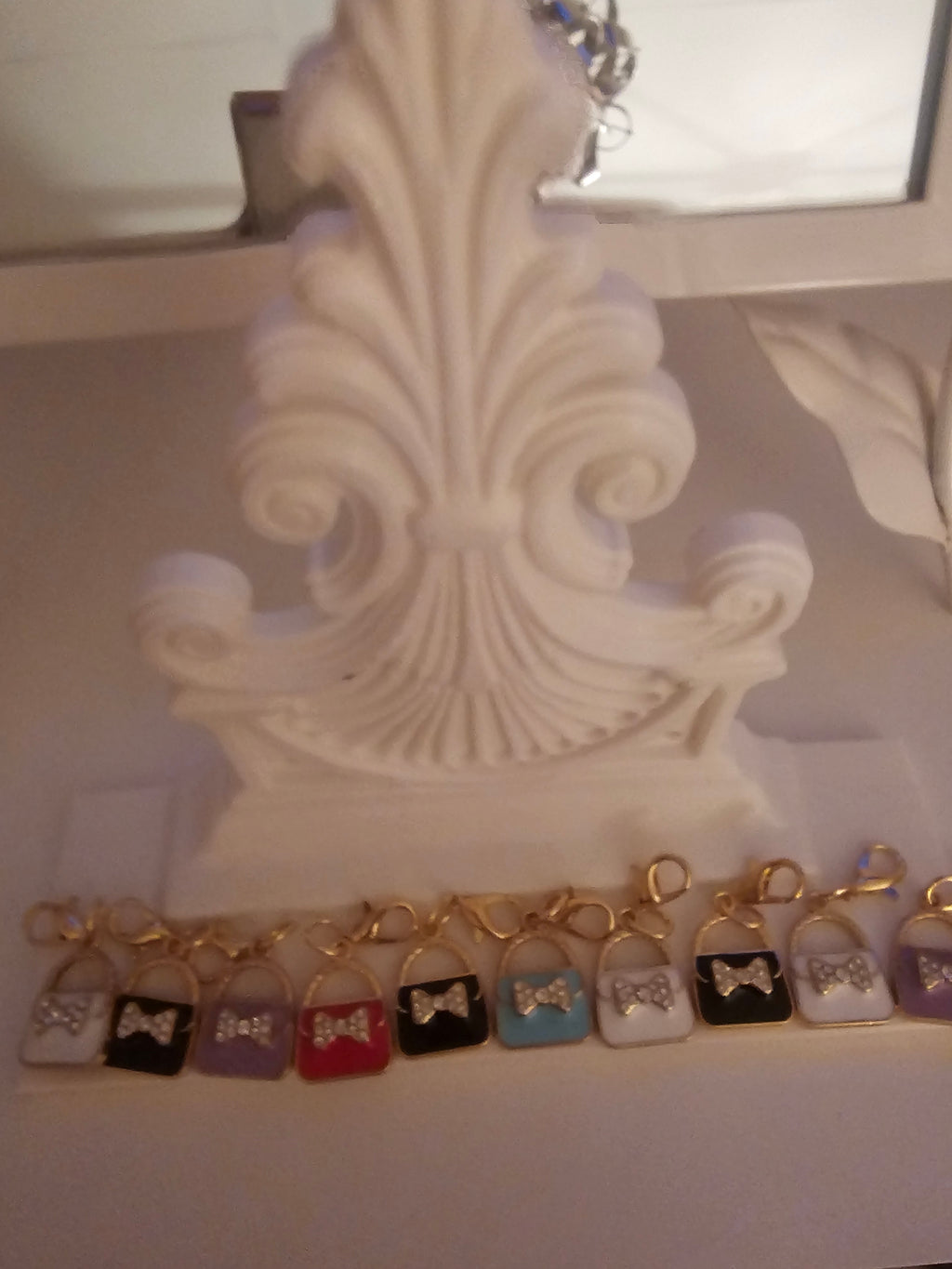 Ladies x 10 small unusal handbag keyrings