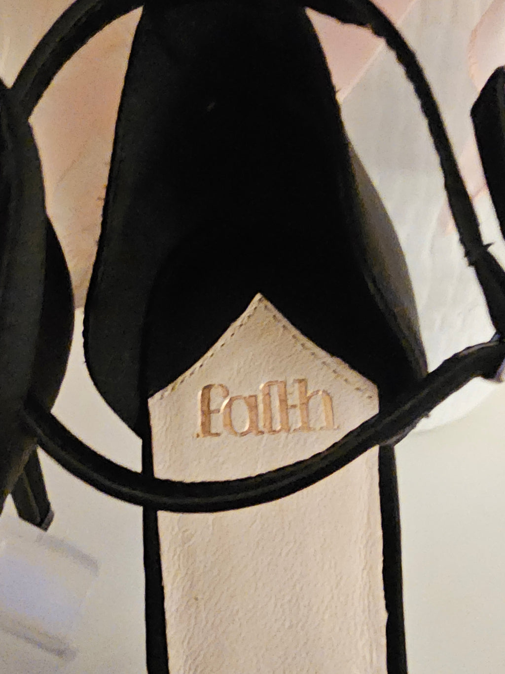 Ladies Black Faith Ankle Strap Heels