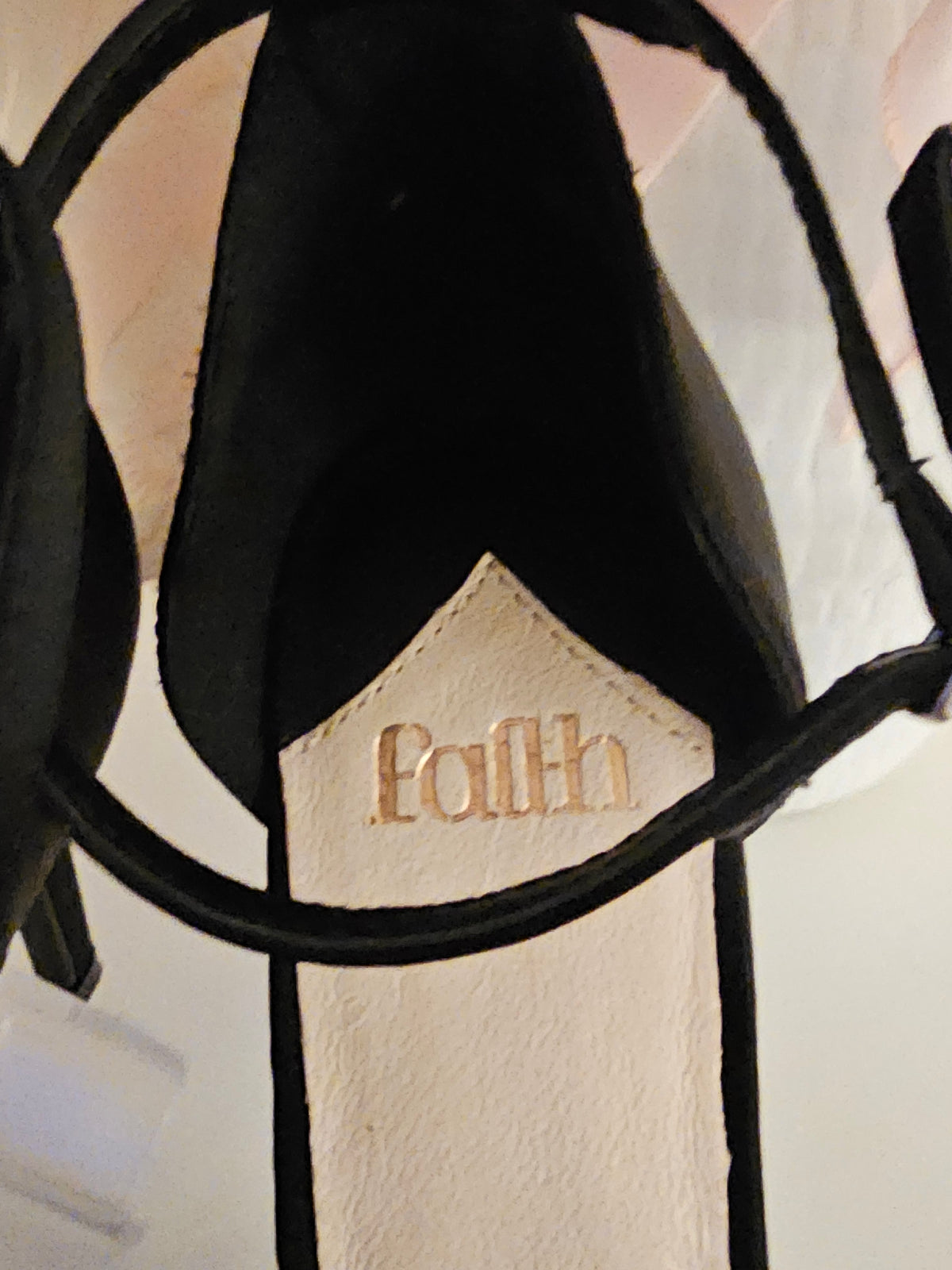 Ladies Black Faith Ankle Strap Heels