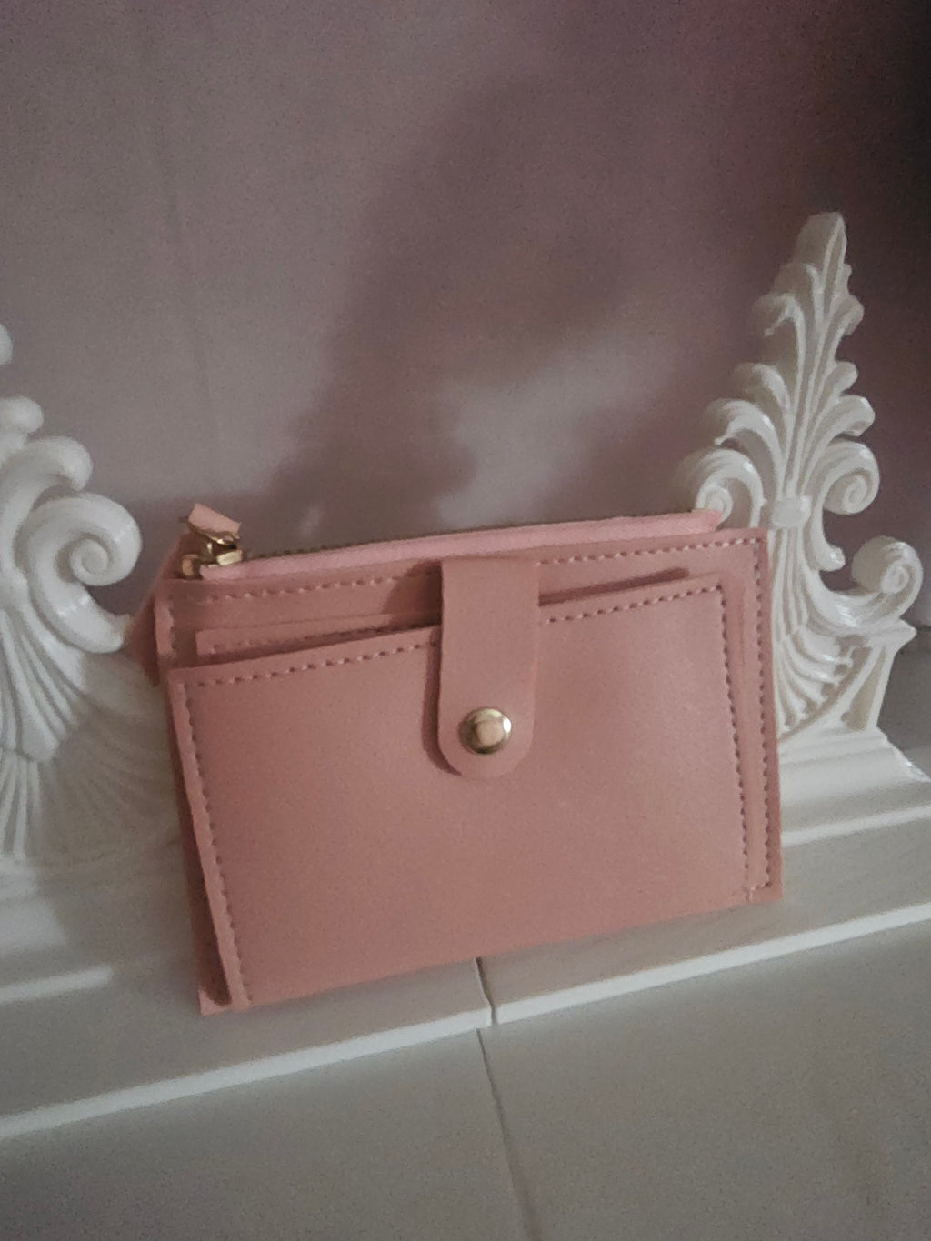 Ladies Small Pink Wallet Style Purse