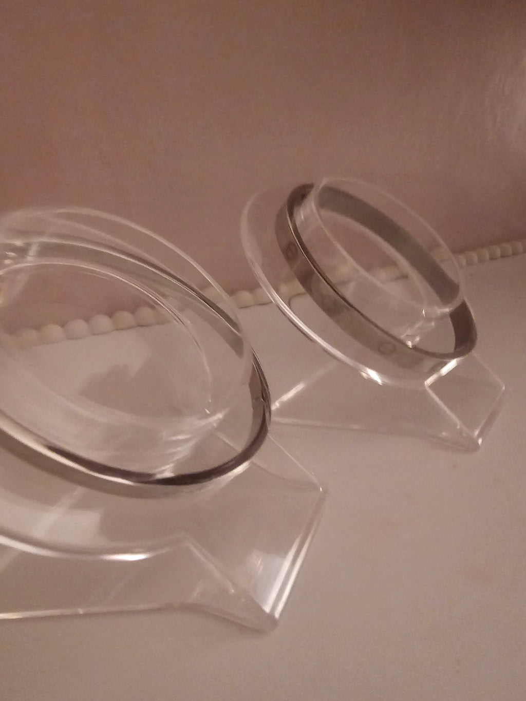 Ladies Silver Solid Plated bangles x2 £ 15 each