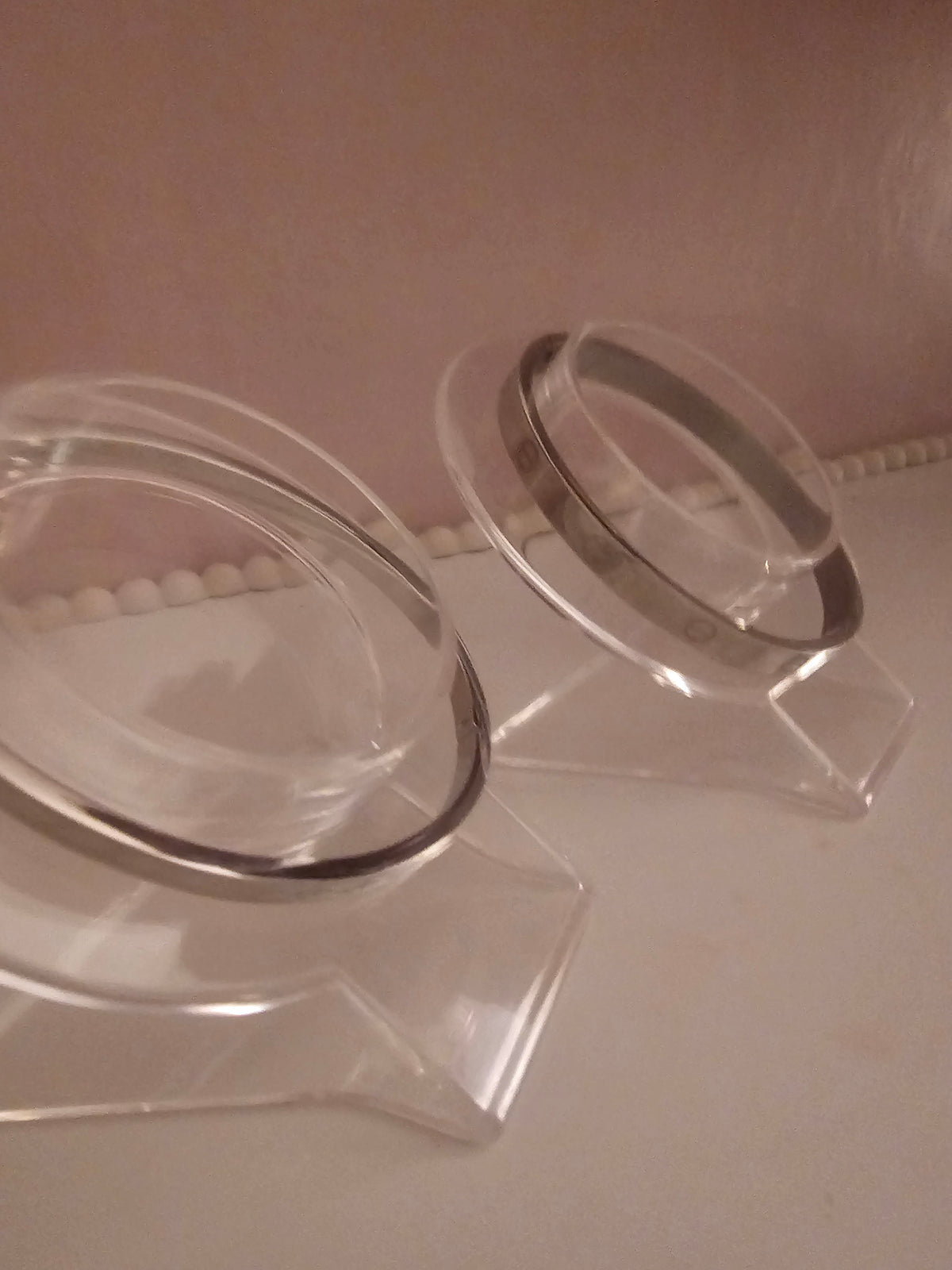Ladies Silver Solid Plated bangles x2 £ 15 each