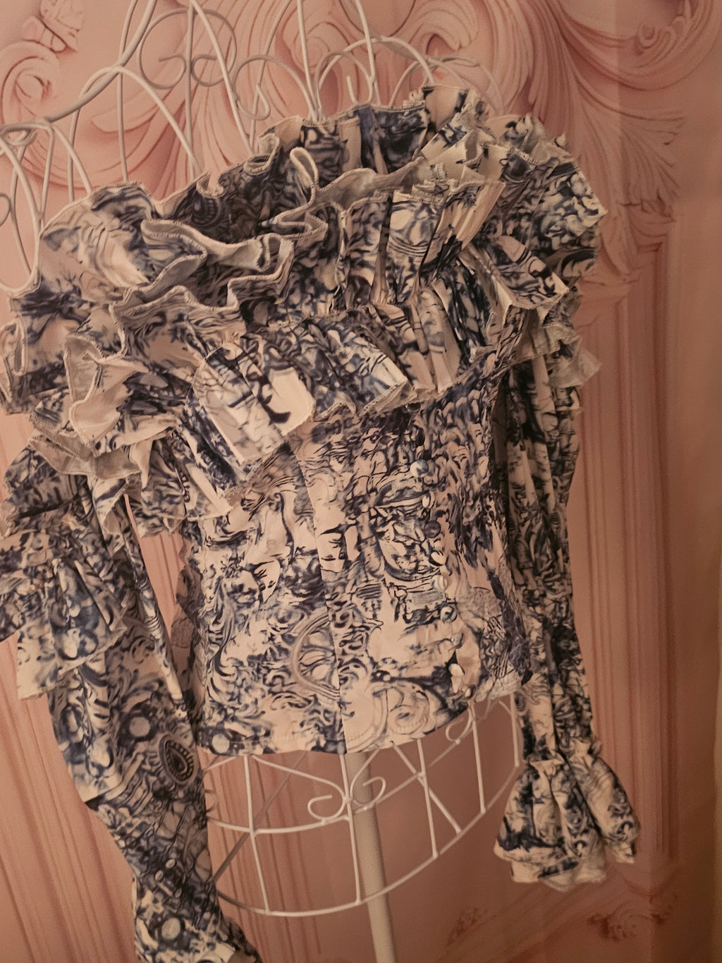 Ladies Pretty Little Thing Ruffled Bardot styled top