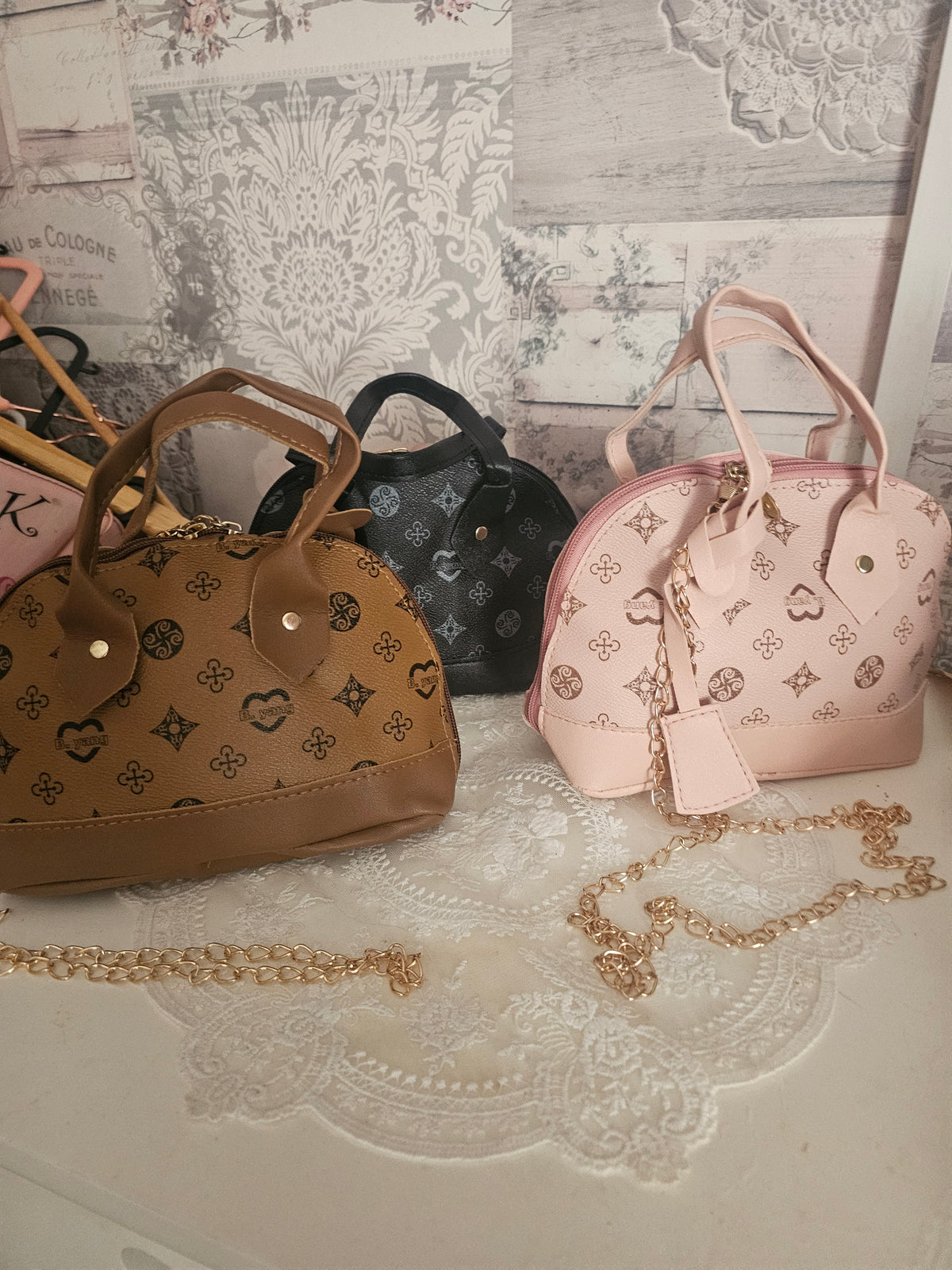 Ladies Small Louis Vuitton design Handbags x3