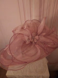 Ladies Baby Pink Stunning Wedding Hat