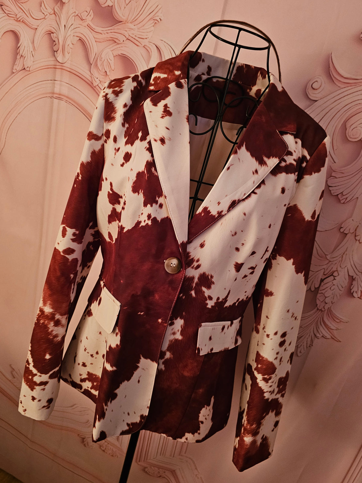 Ladies cow hide jacket and matching belt
