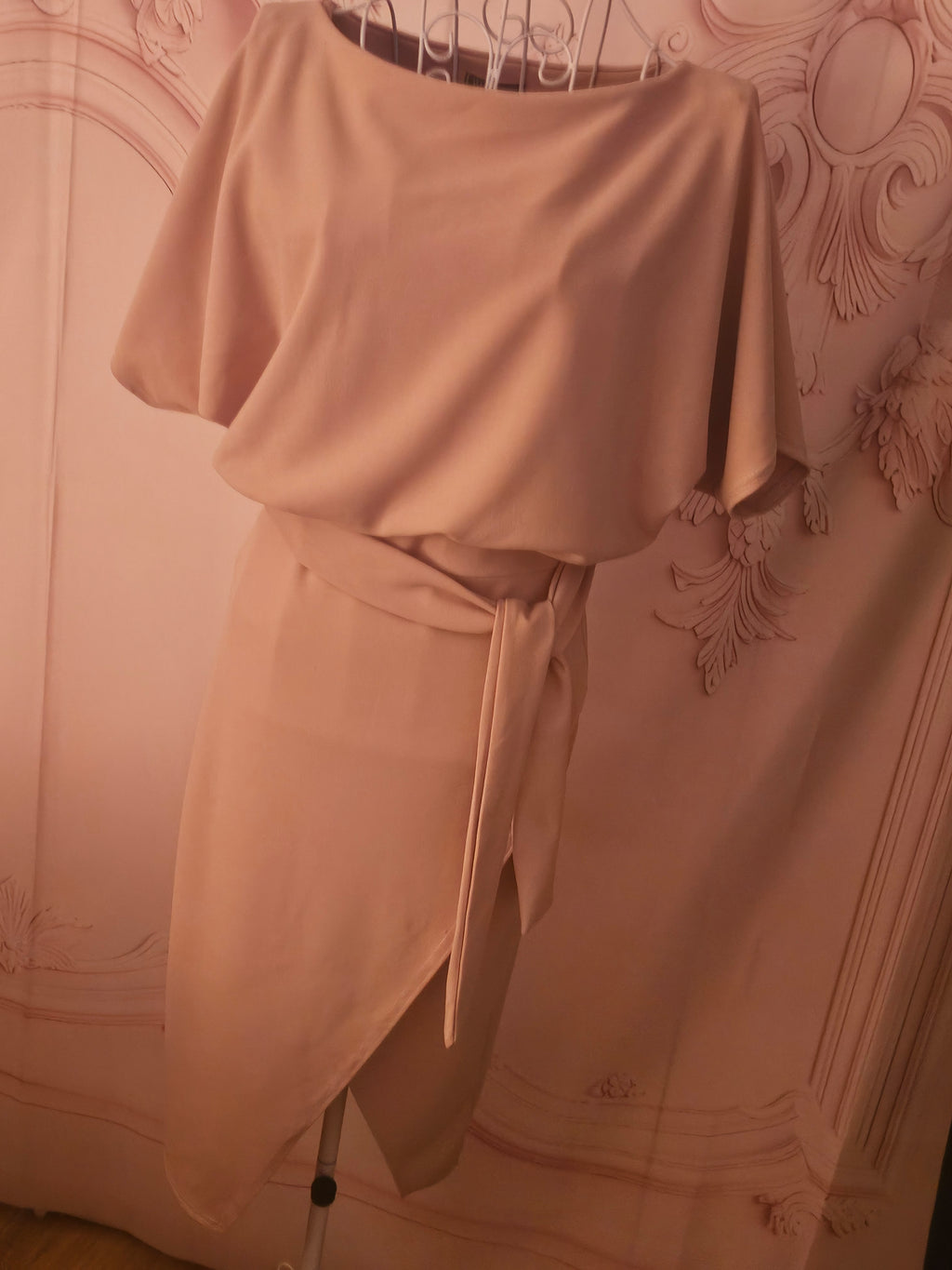 Ladies Beige Missfiga Evening Dress