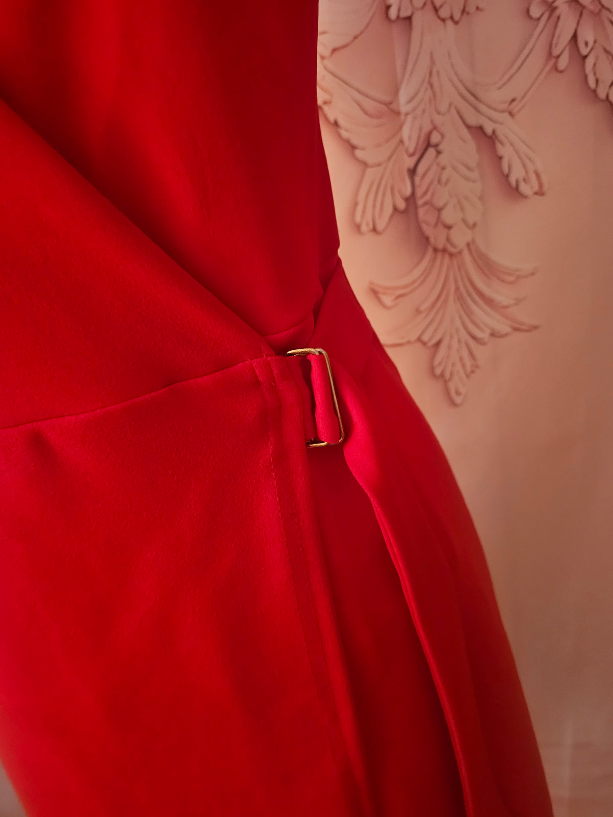 Ladies Red Wrap over Dress